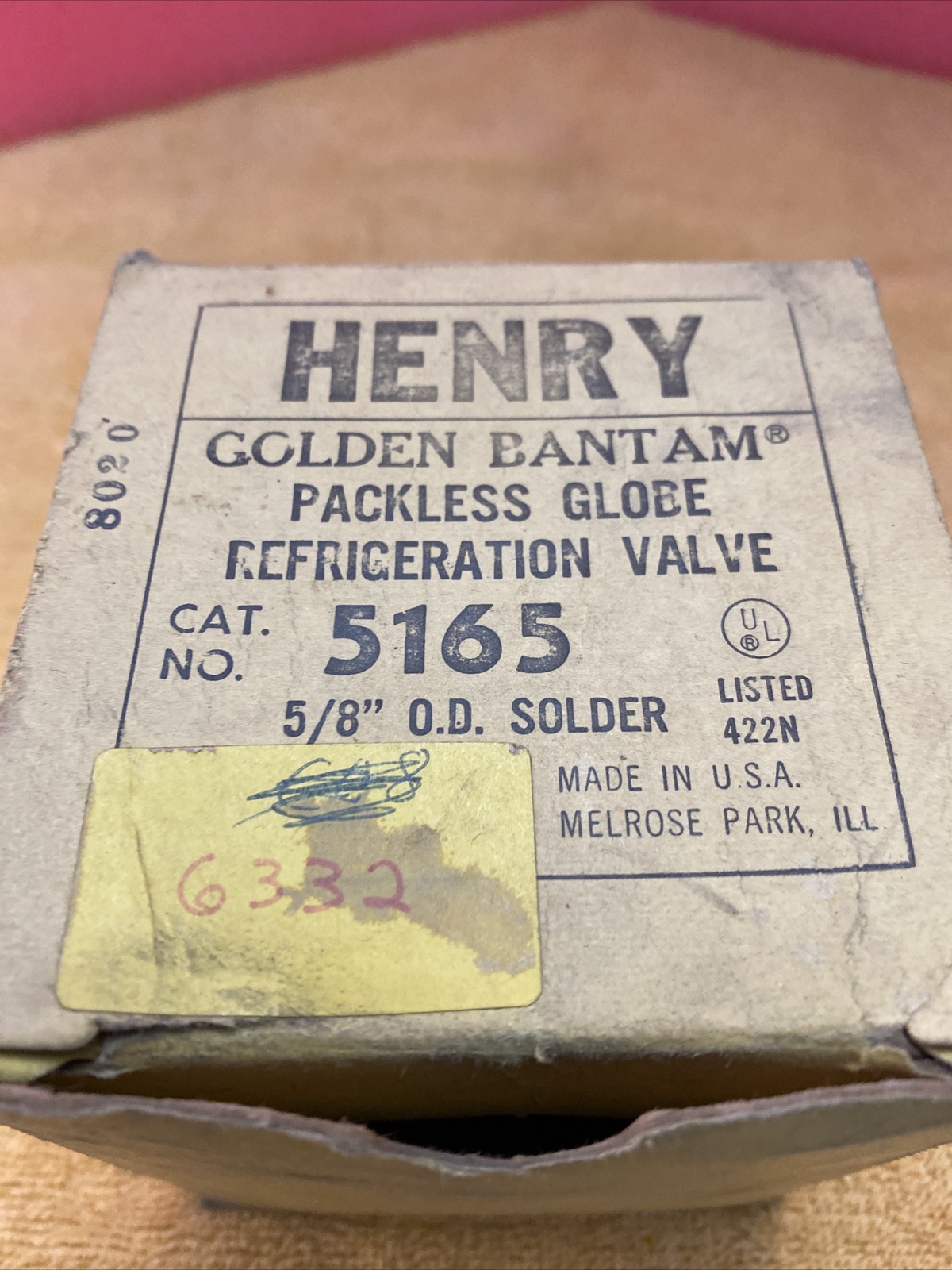 Henry 5165 Golden Bantam Packless Globe Refrigeration Valve