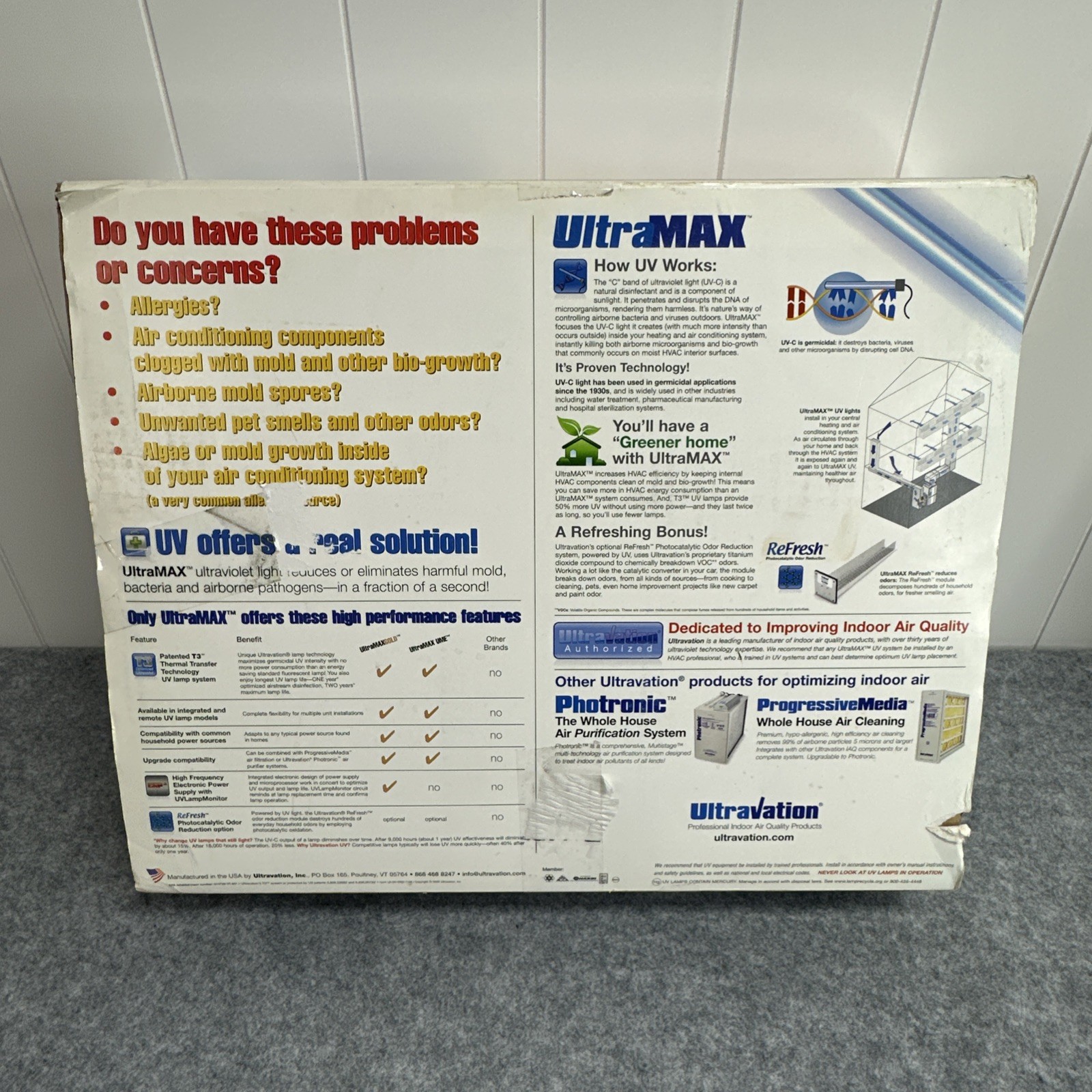 Ultravation UMX1202T-PCO UV Air Purifier HVAC System | UltraMax Gold Extreme