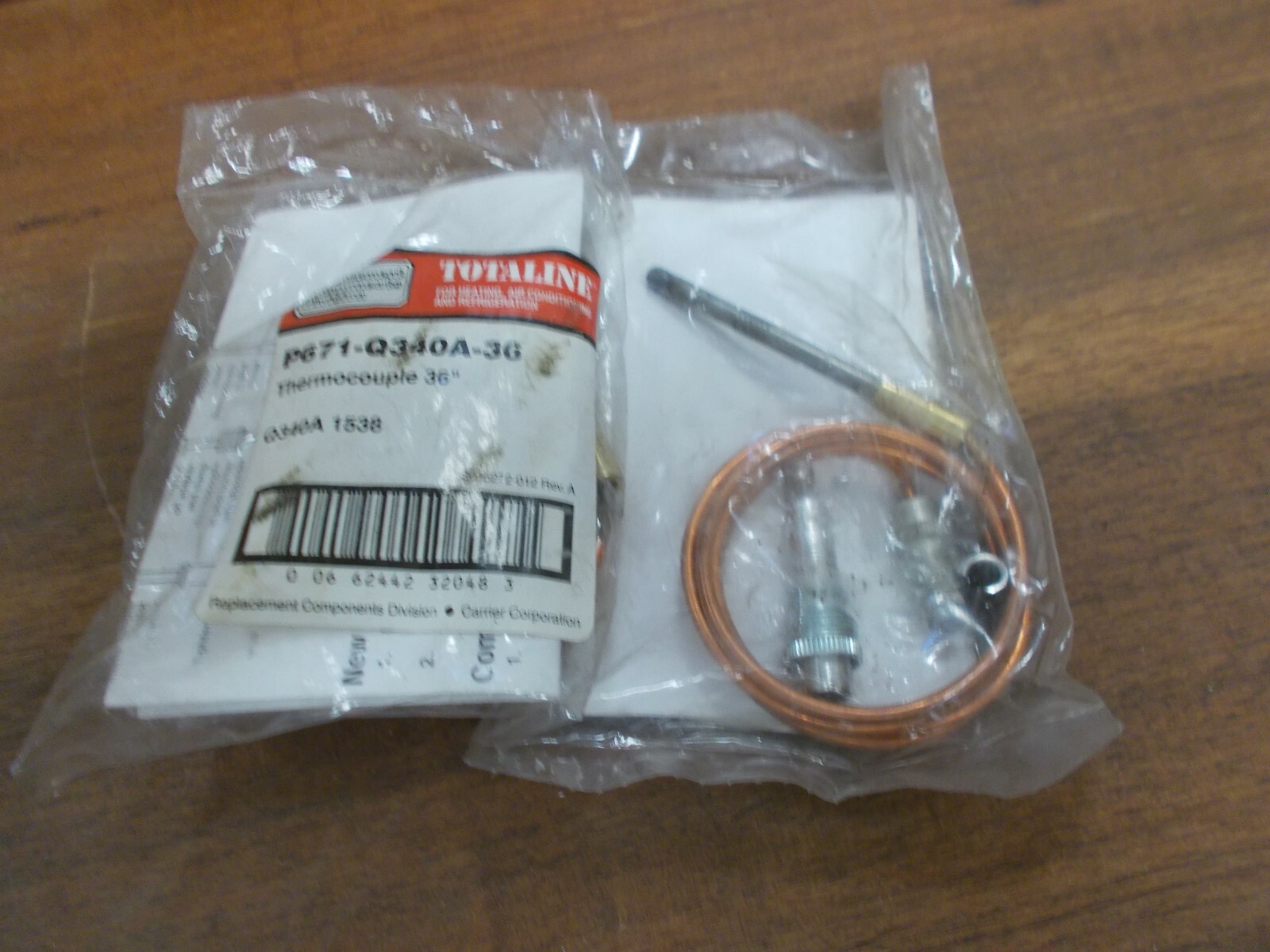 d) Carrier Thermocouple P671-Q340A-36 Honeywell Q340A1538
