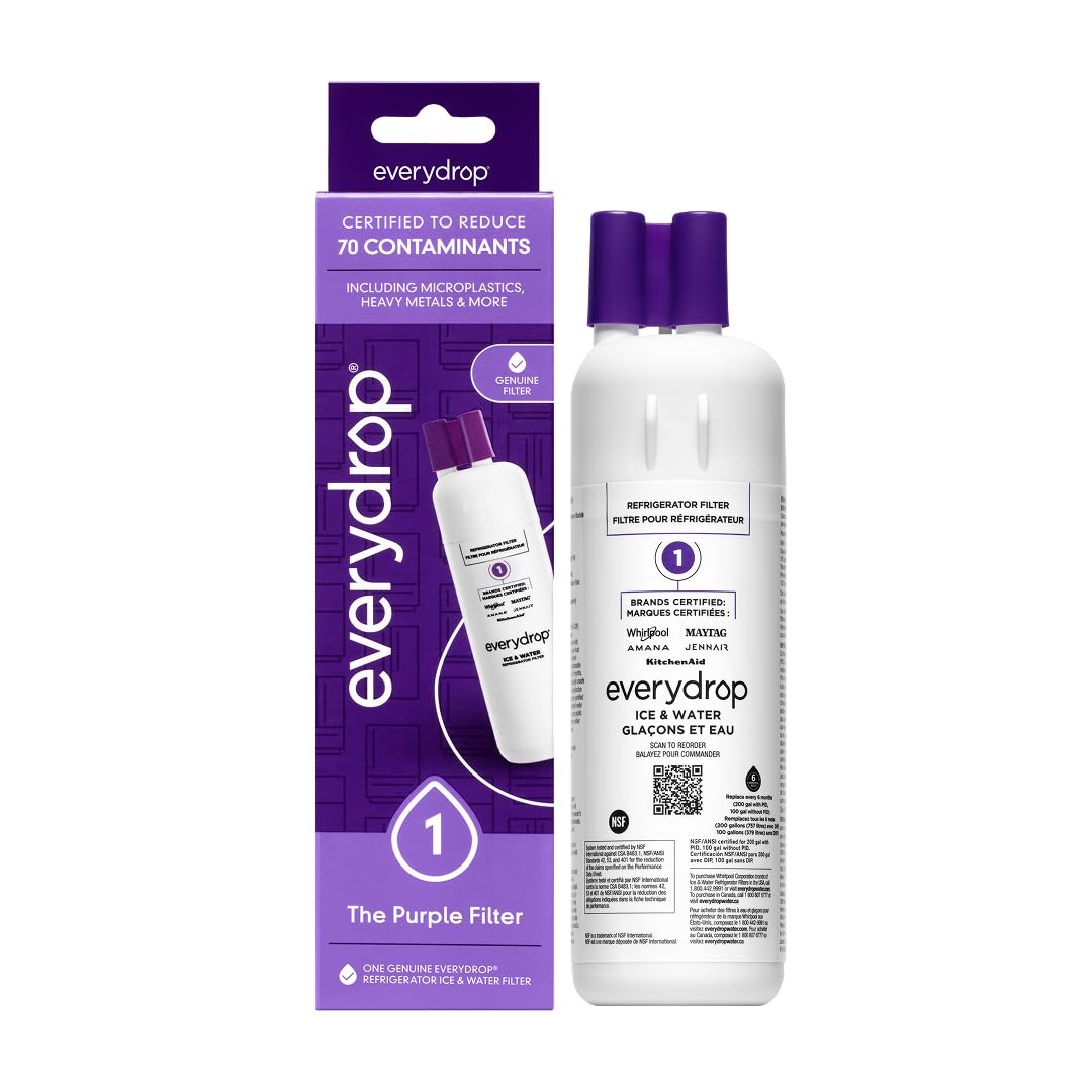 everydrop by Whirlpool Ice and Water 1 Count (Pack of 1), Dark Blue