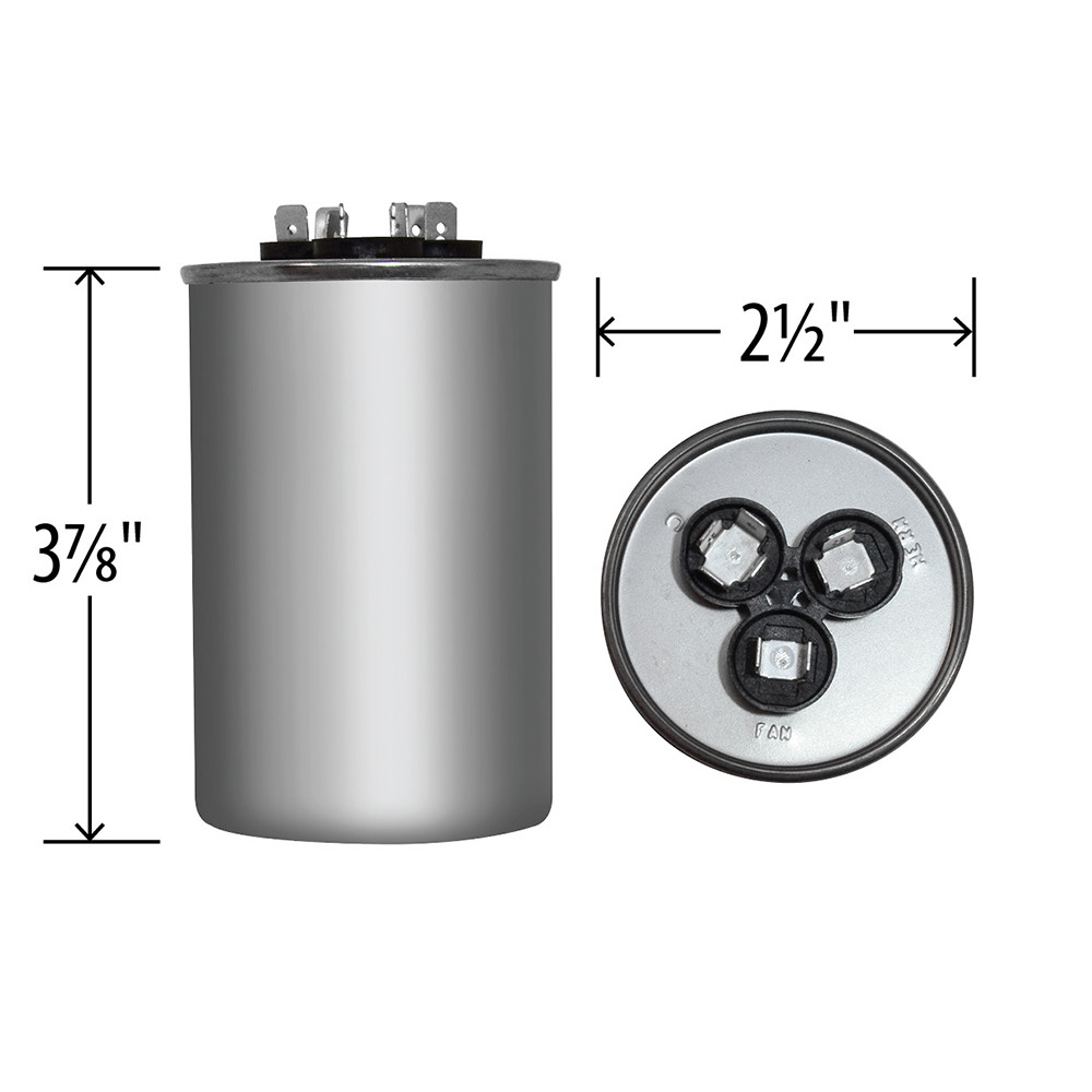55+5 MFD x 440 ROUND USA Run Capacitor MARS 14292