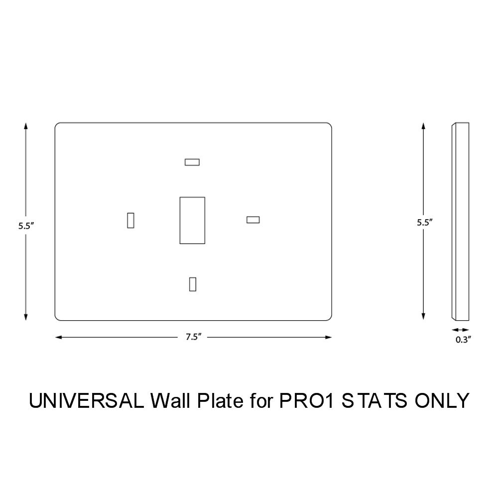 Case of (5) PRO1 / PRO1IAQ T119 Universal PRO-1 Wall Plate Thermostat Goof Plate