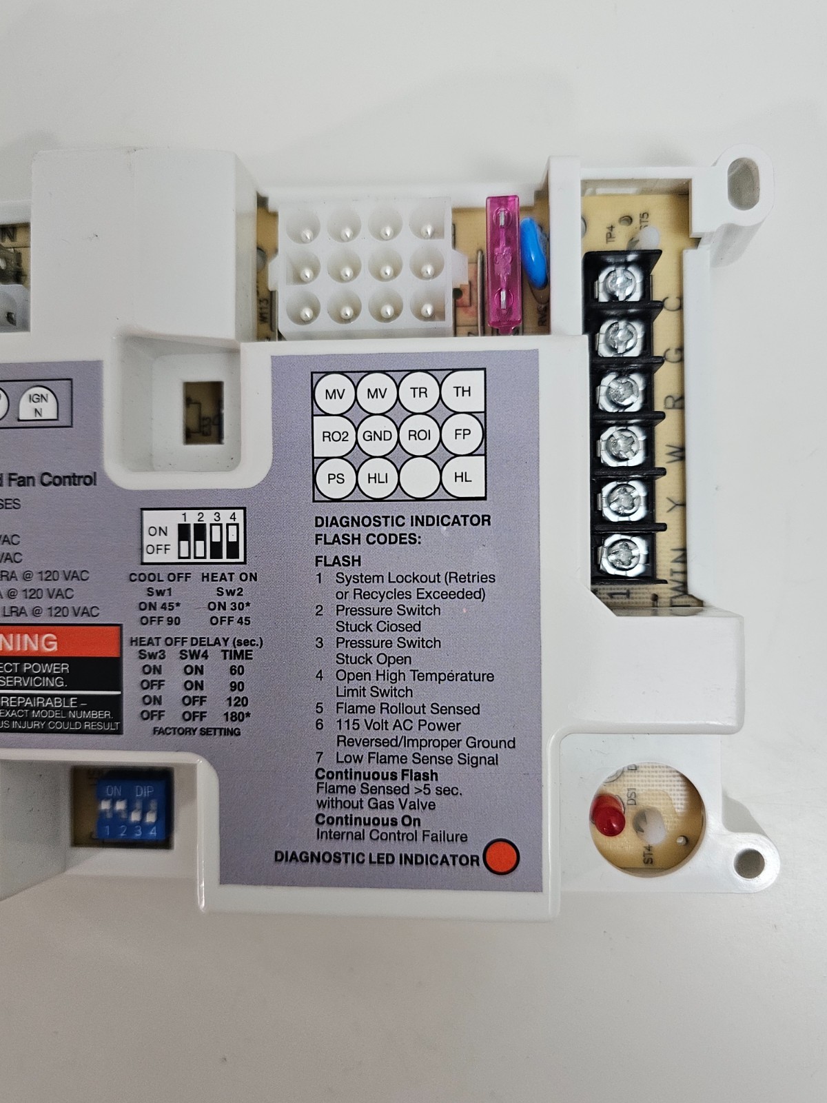 50A55-843 Ignition Control Module Universal Furnace Control Board Lennox White-R