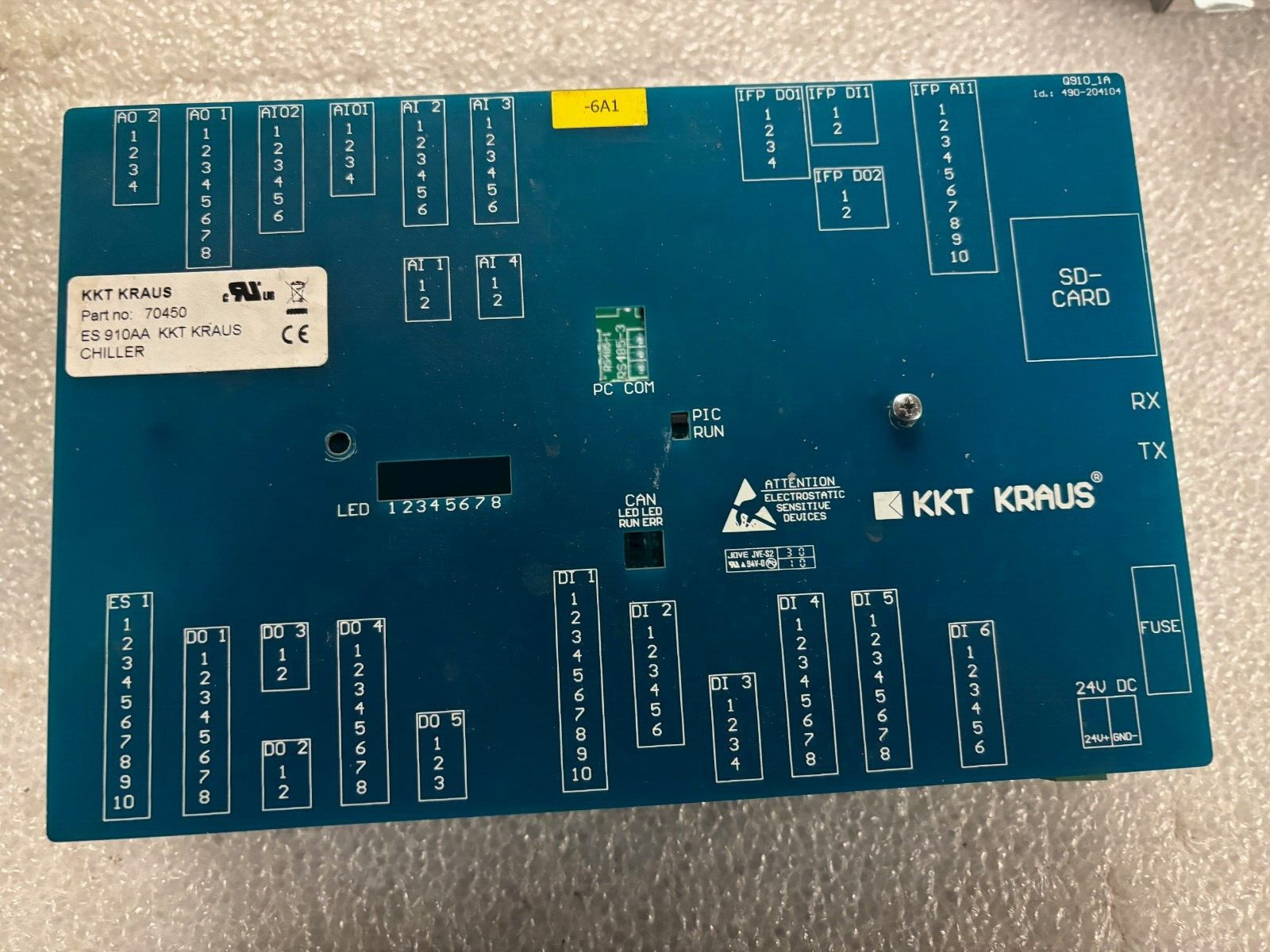 KKT KRAUS Chiller 70450 ES 910AA Chiller Control Board