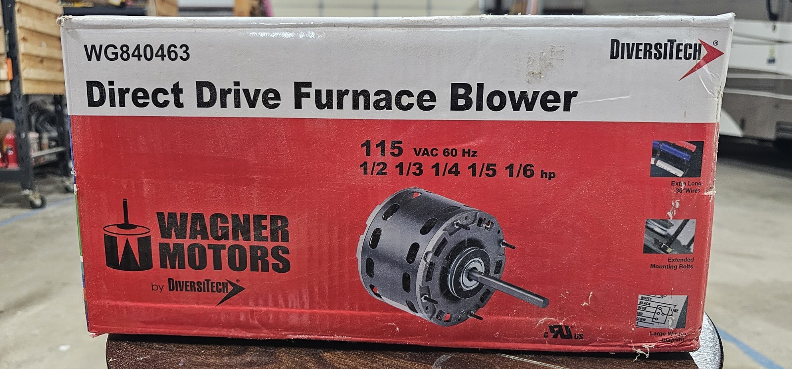 Wagner Direct Drive Furnace Blower Motor WG840463