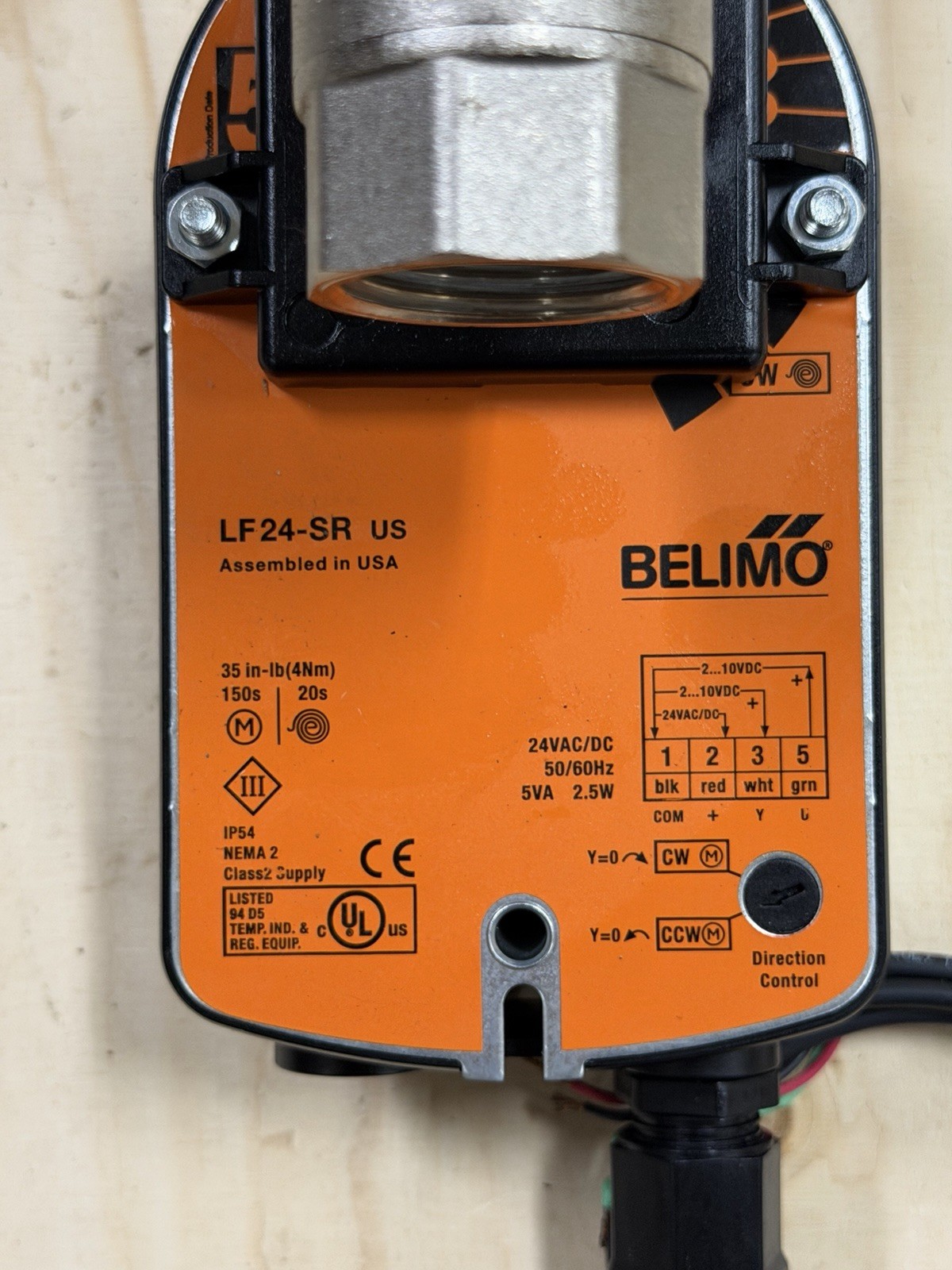 Belimo LF24-SR US B223 1” 24 VAC/DC HVAC Damper Actuator MPN LF24-SR US