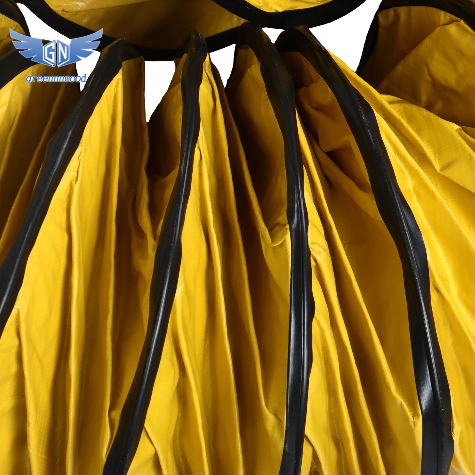 25ft L Φ8Inch PVC Flexible Duct Hosing Retardant with Adjustable Rope & D-Ring