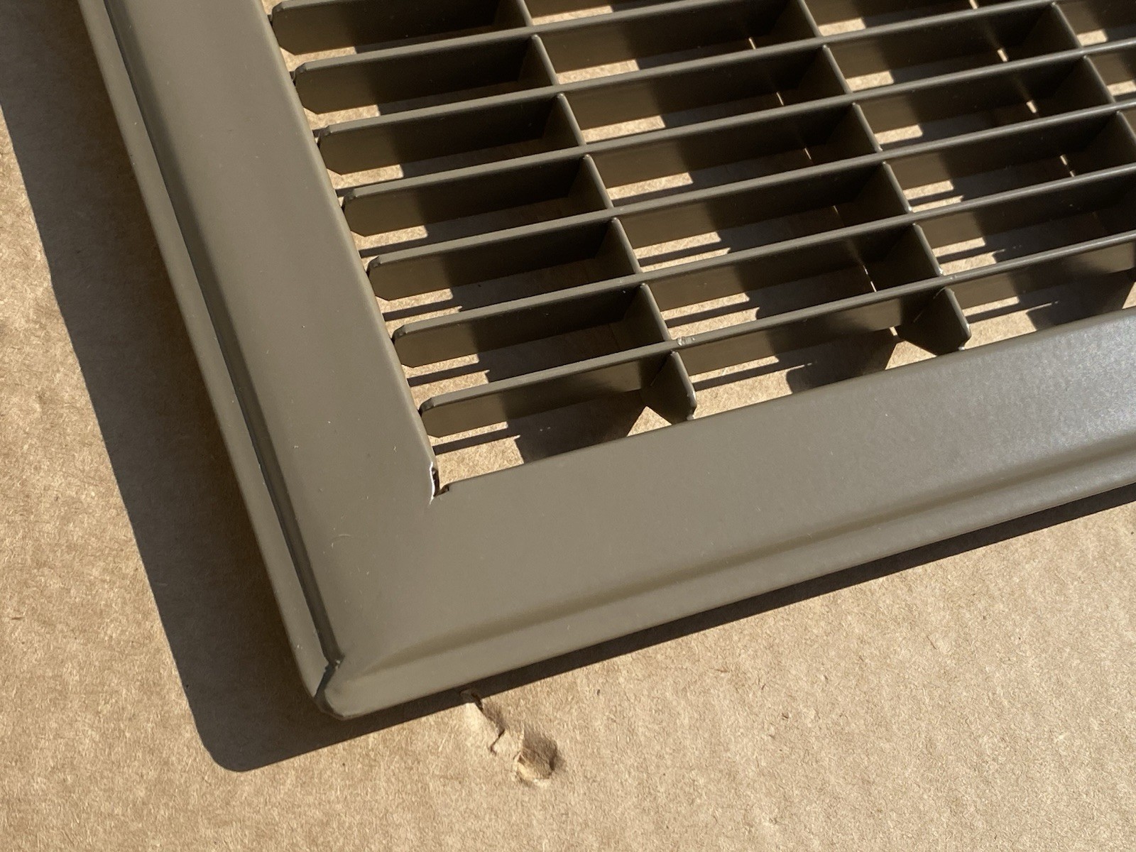 HVAC 4″ X 8″ or 8″ X 4″ Heavy Duty Walkable Floor Grille Fixed Blades Brown