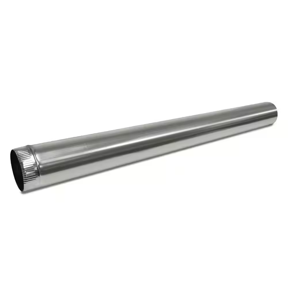 4 In. X 5 Ft. round Metal Duct Pipe