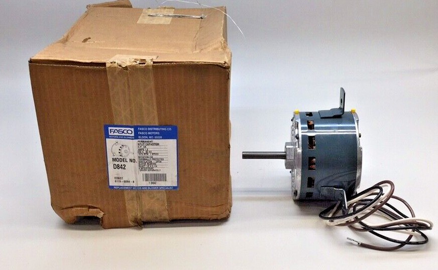 Fasco D842 Motor 1/5 HP 230V 60HZ 1075 RPM 1 Speed