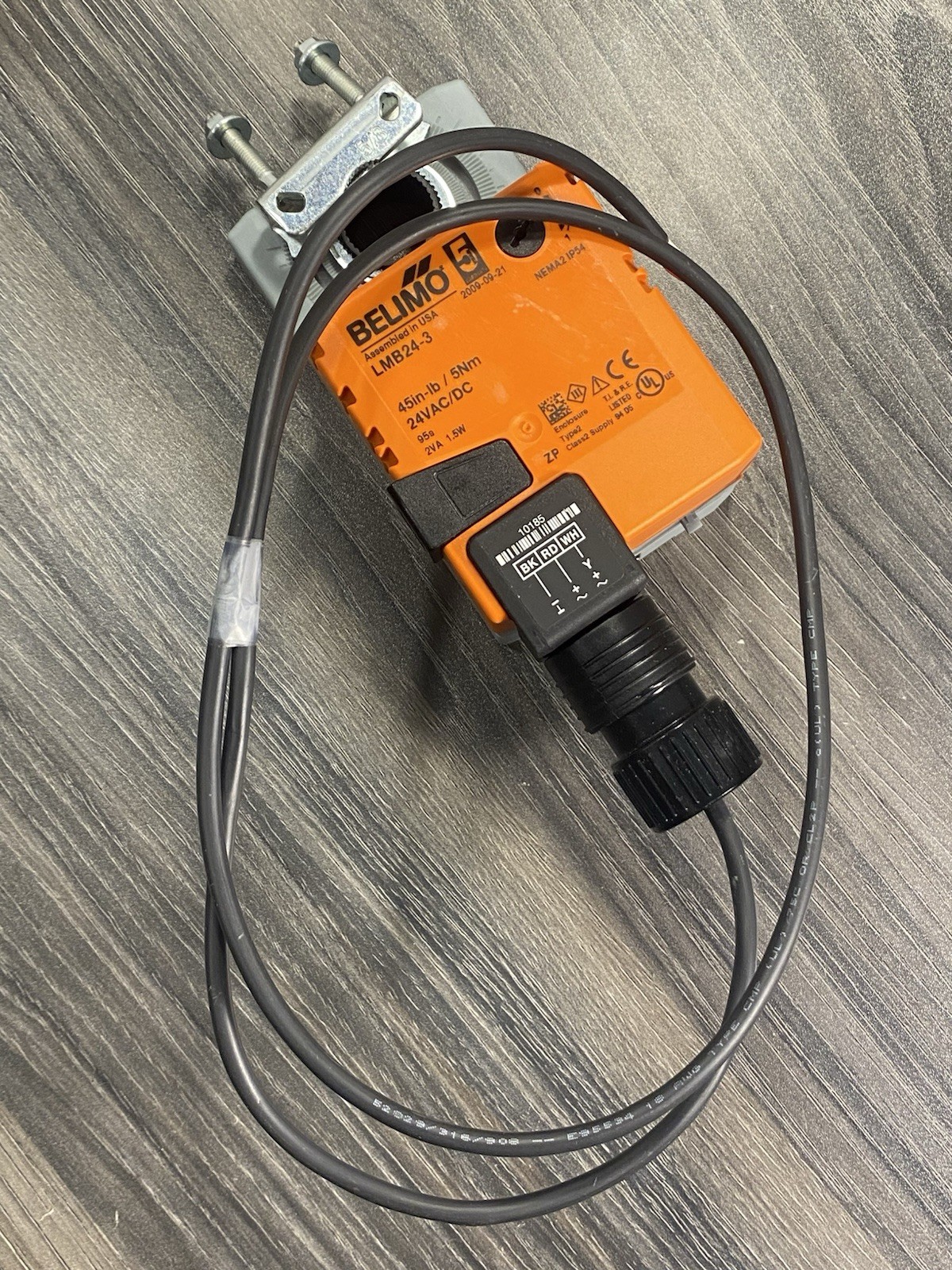 Belimo LMB24-3 Pneumatic Actuator 2-Position 45in-lb 5Nm 24 VAC/DC NEMA2 IP54