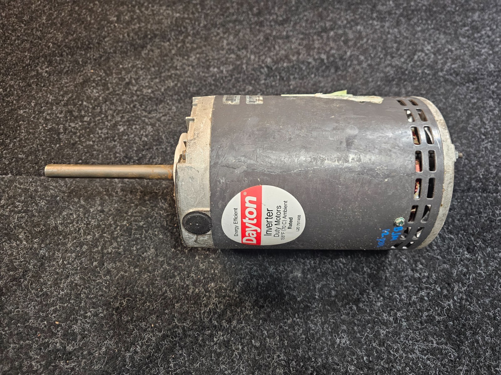 Dayton 24PR72 Condenser Fan Motor, 1 HP, 1140 rpm, 60 Hz 1 Speed, T-Stat 3 Phase