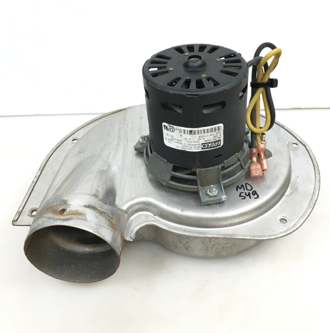 FASCO 702110048 Draft Inducer Blower Motor 1110008 230V 3060 RPM used #MD549