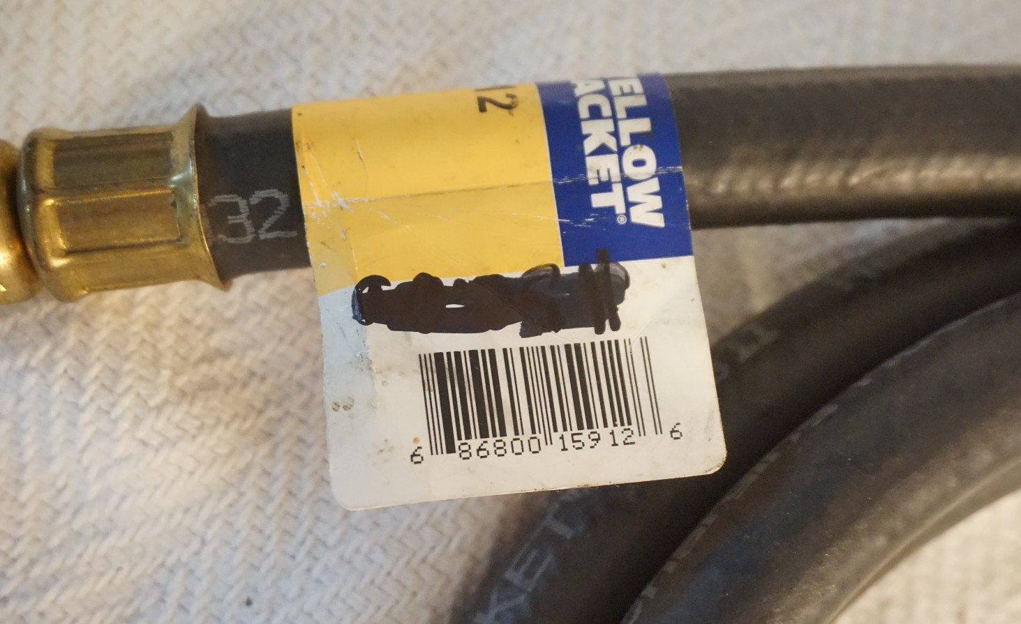 Yellow Jacket 15912 Refrigerant Charging/High Vacuum Hose, 1/2 in Nominal, 12 ft