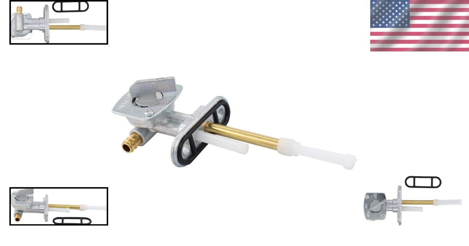 Universal Tank Switch Shut Off Valve with Gasket for Motorbike Fuel Systems