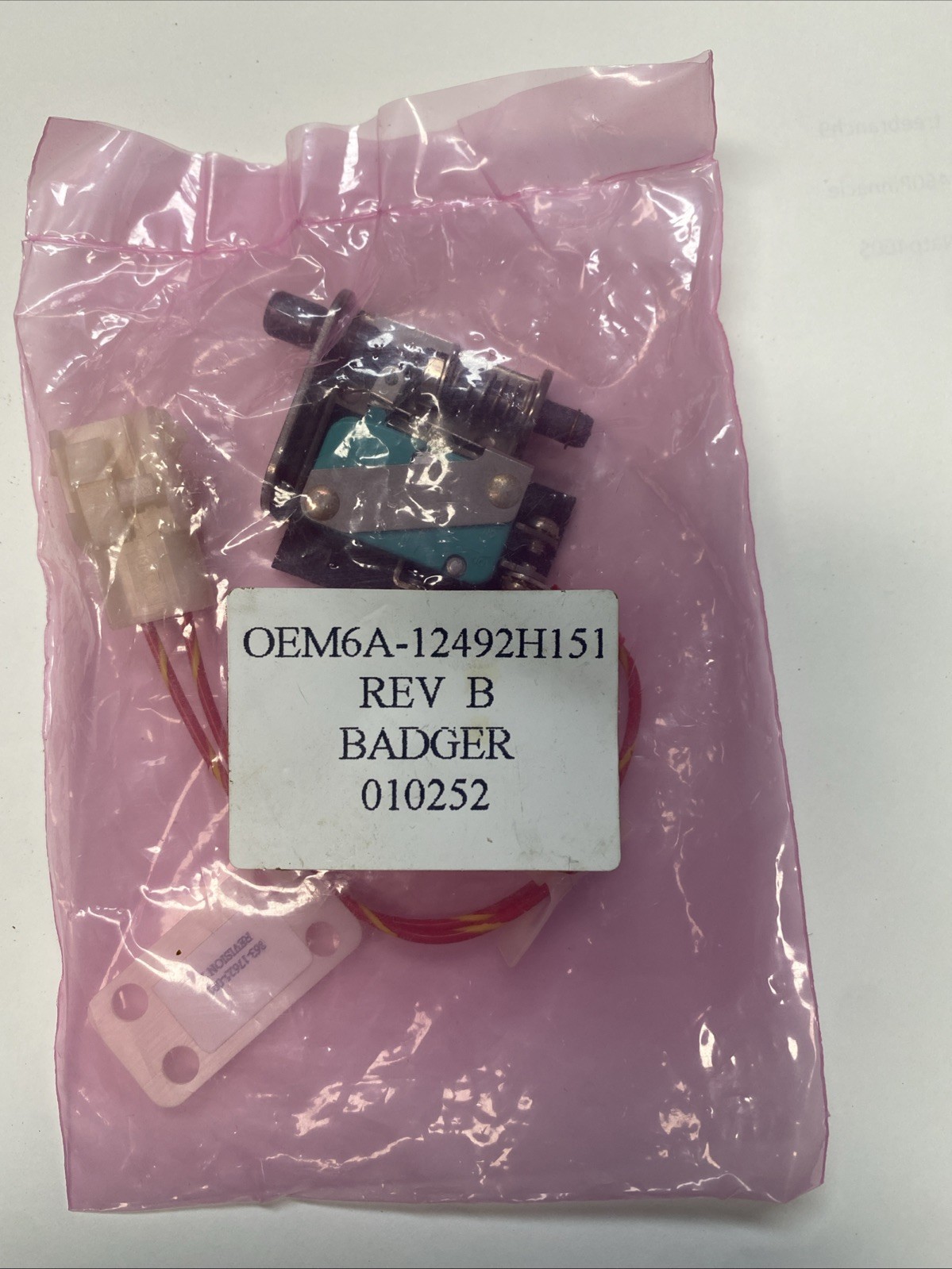 Honeywell 2AC59 Badger Interlock Switch 12492h151 010252 ..B19-6