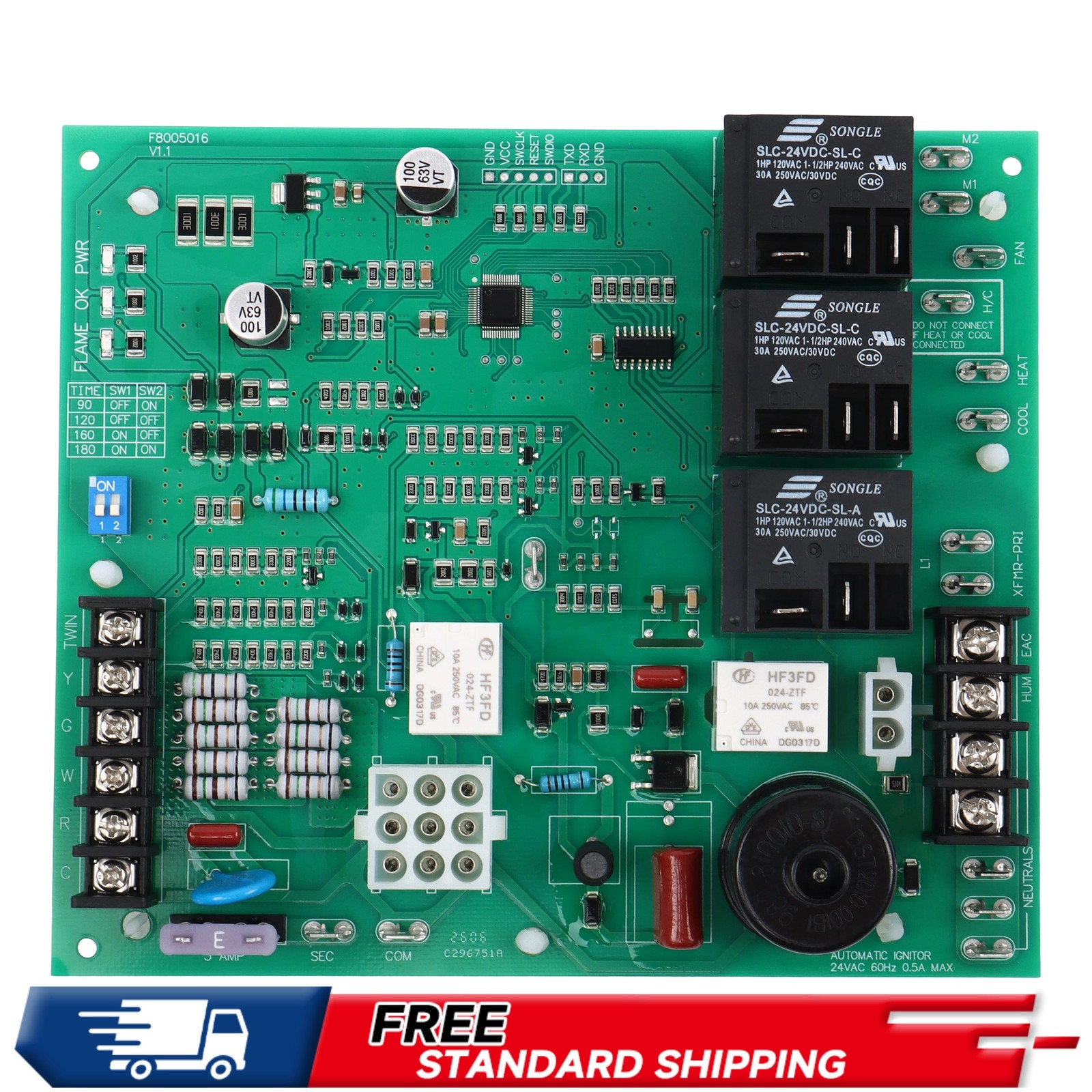 Gas Furnace Circuit Board 62-24140-02 1028-928 Furnace Control Board 62-24140-04