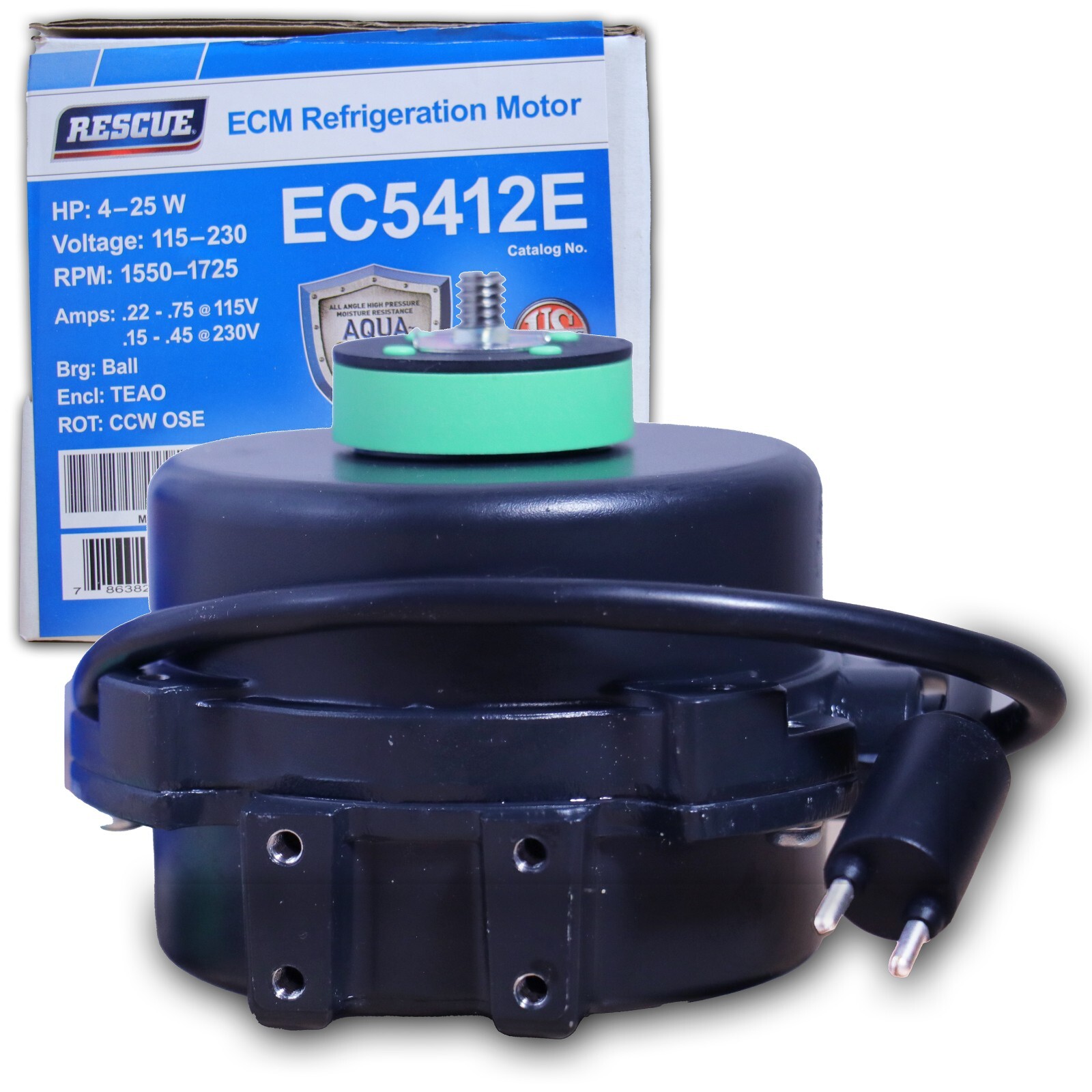 Nidec EC5412E Rescue ECM Refrigeration Motor 4-25W 115-230V 1550-1725 RPM -2 Pin