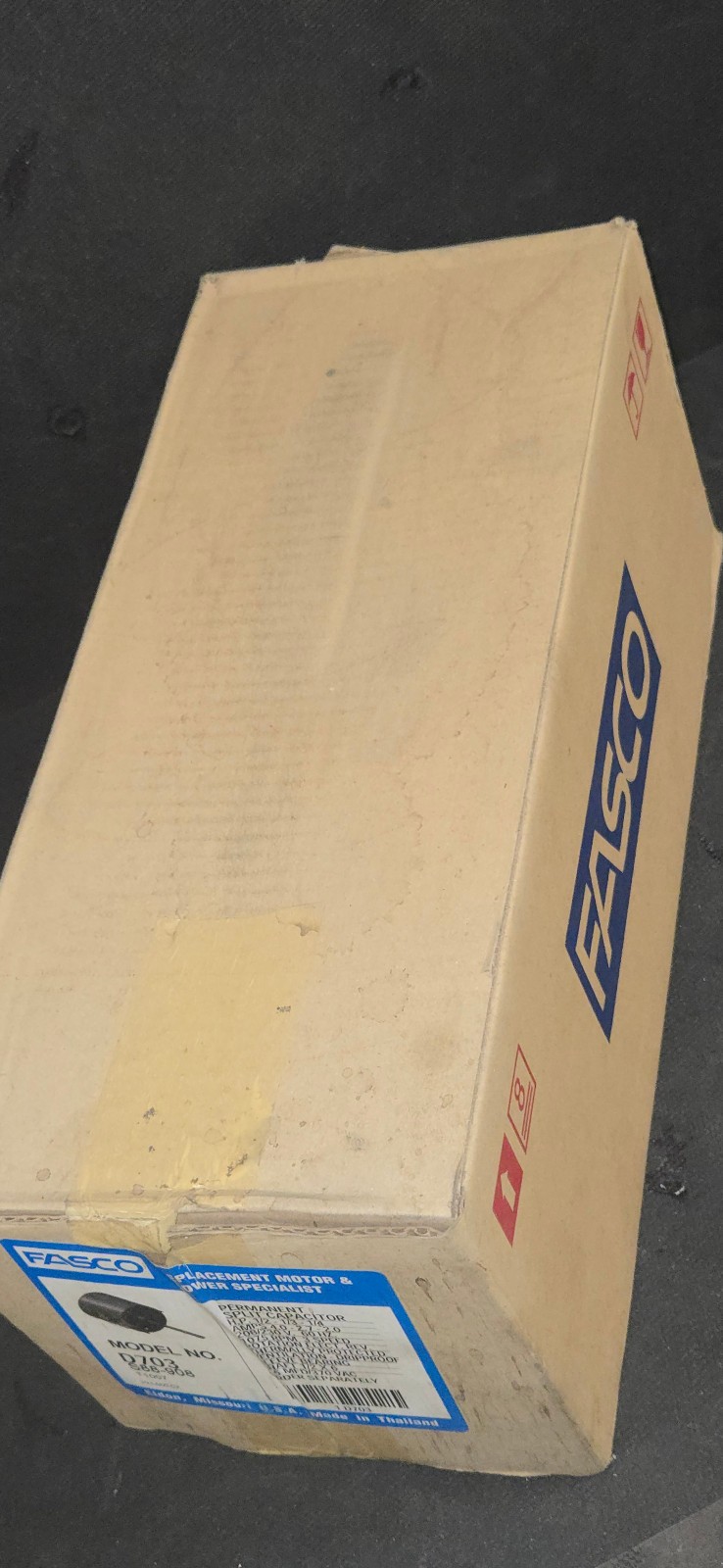 FASCO D703 MOTOR , 1/2-1/3-1/4 HP, 1075 RPM (3 Speed), 208-230V, 1PH, PSC Motor