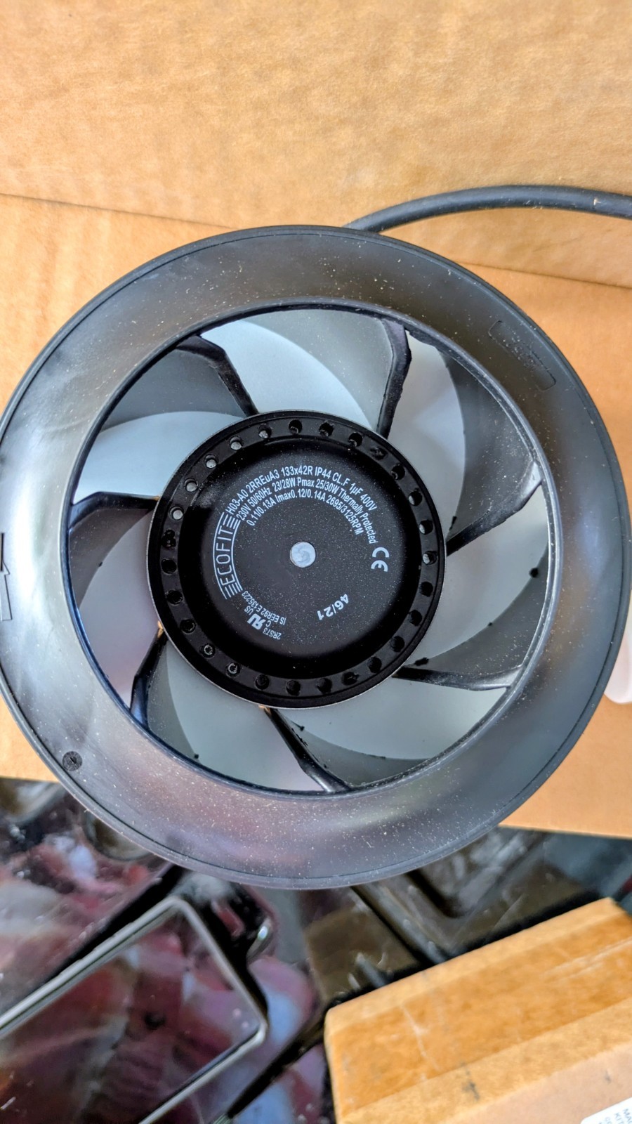 ECOFIT H03-A0 2RREuA35 133x42R I 44 CL.F 400V 230V 50/60Hz Backward Curved Motor