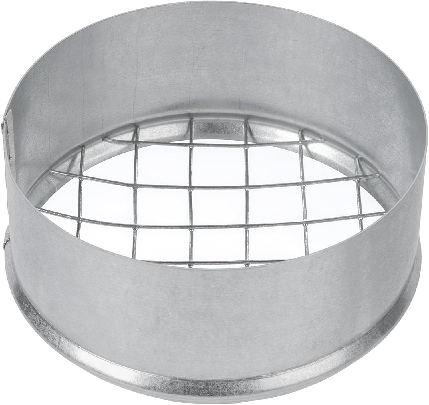 Ø4 Inch Duct Cover – Galvanized Steel Round Duct Cap with Mesh Screen – HVAC Exh