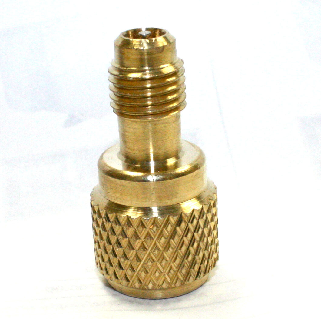 R410a Mini Split AC HVAC Charging Vacuum Adapter 5/16″ to 1/4″ w/Valve Core
