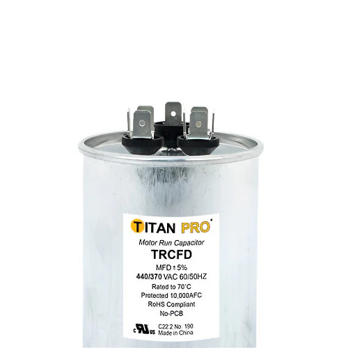 Titan Pro TRCFD555, 55uF+5uF 440/370V AC, Motor Run Capacitor (MRRC440V5/55)