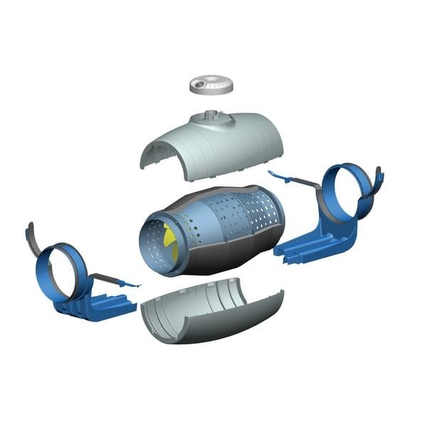 Soler & Palau Td-200S Mixed Flow Duct Fan, 8 In. Dia.