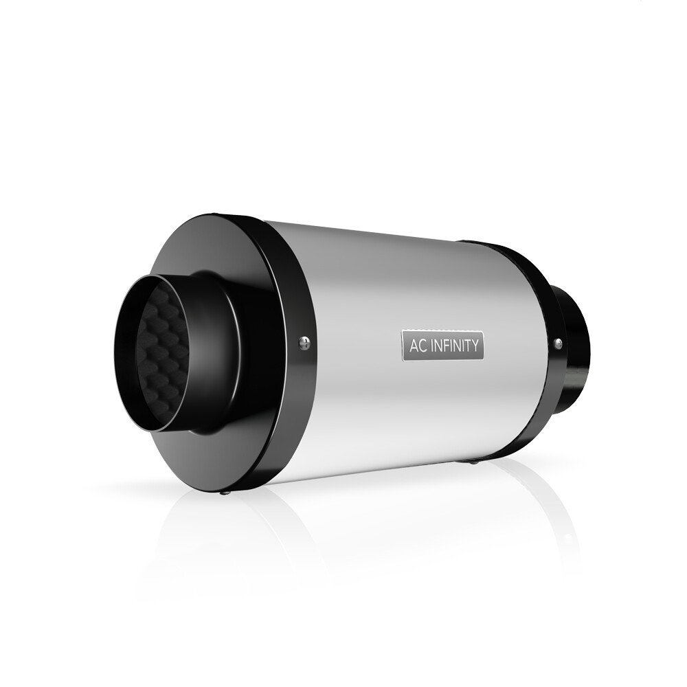 Duct Fan Silencer, 4” Noise Reduction Muffler for Hydroponics Grow Tent Systems