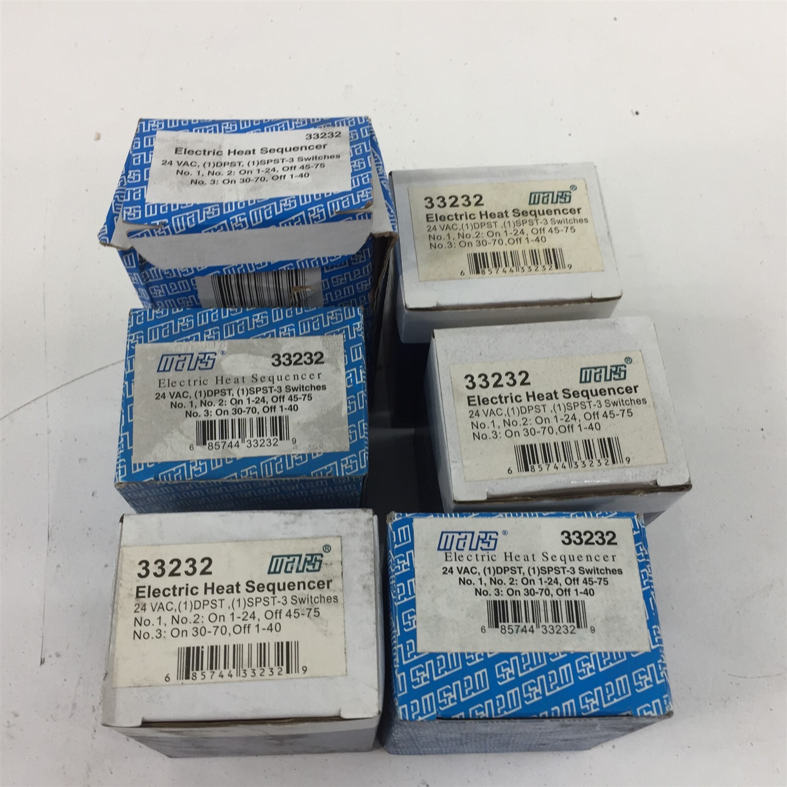 MARS 33232 Electric Heat Sequencer 24VAC (1)DPST-3 Switches