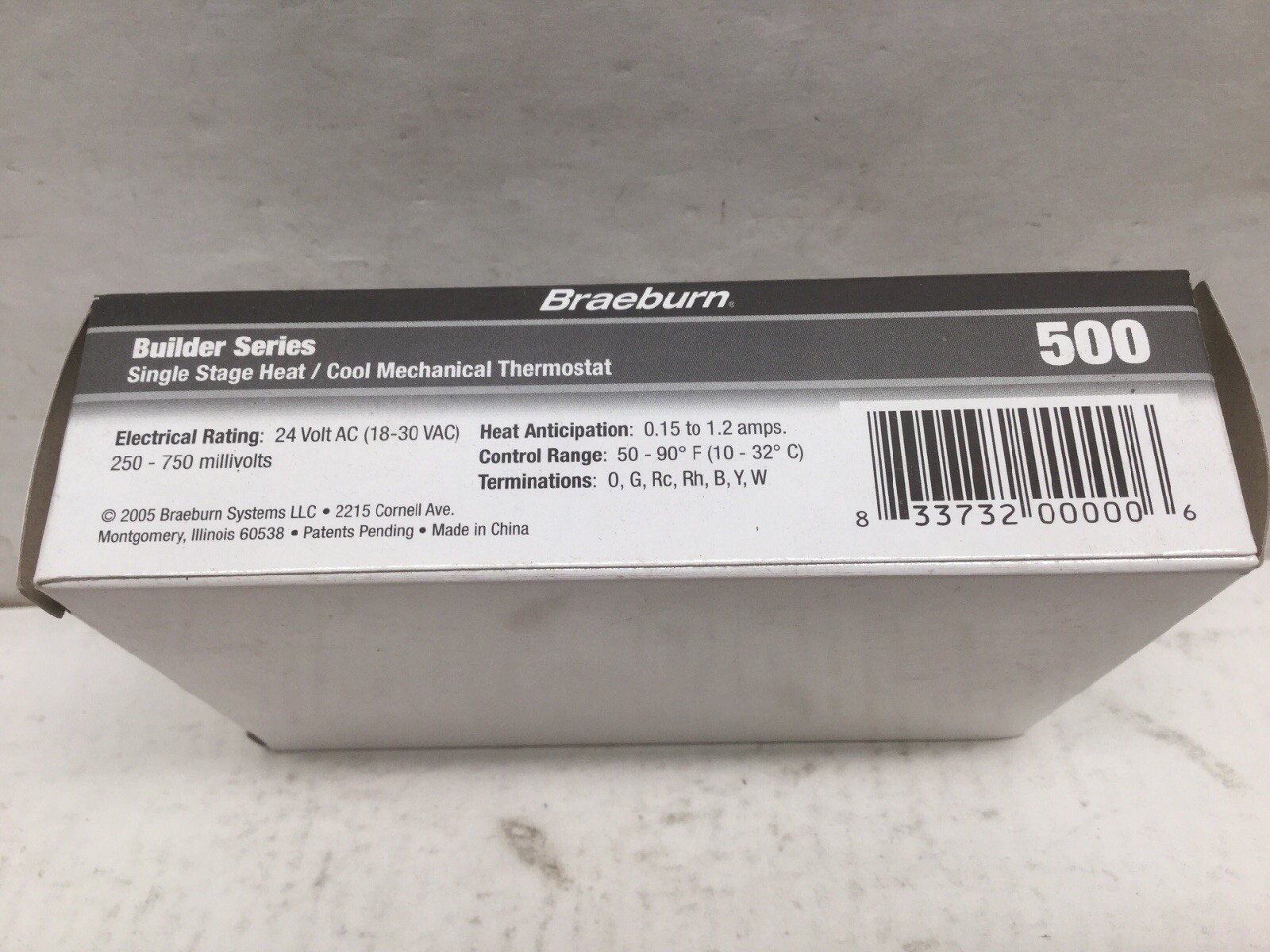 Braeburn Systems Builder Series 500 Mechanical Thermostat in White