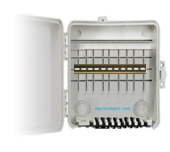 Electrical Junction Box 9 x 9 x 3.5” Weatherproof Enclosure IP65 with DIN Rail