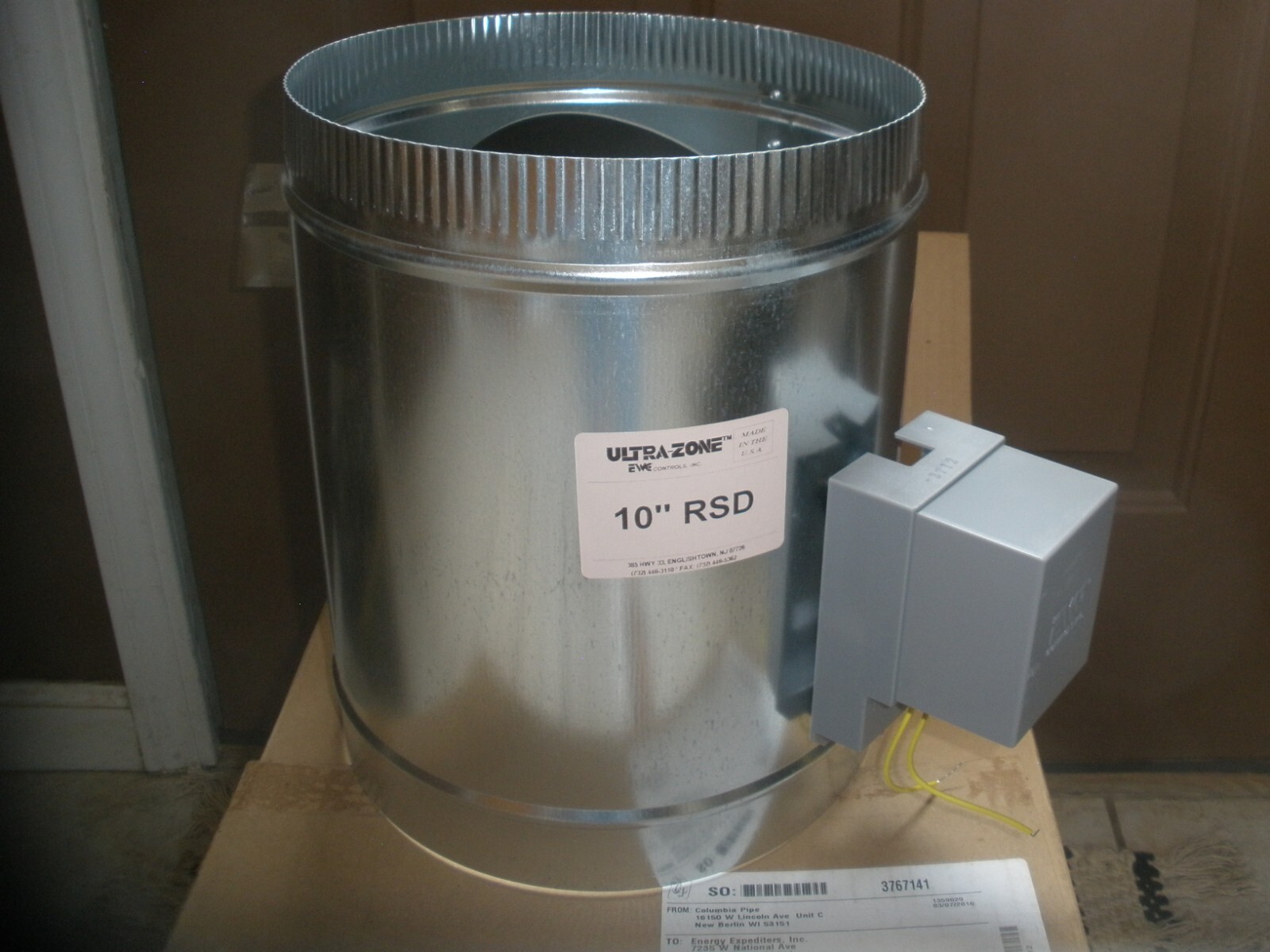 EWC RSD10 ROUND SPRING RETURN DAMPER