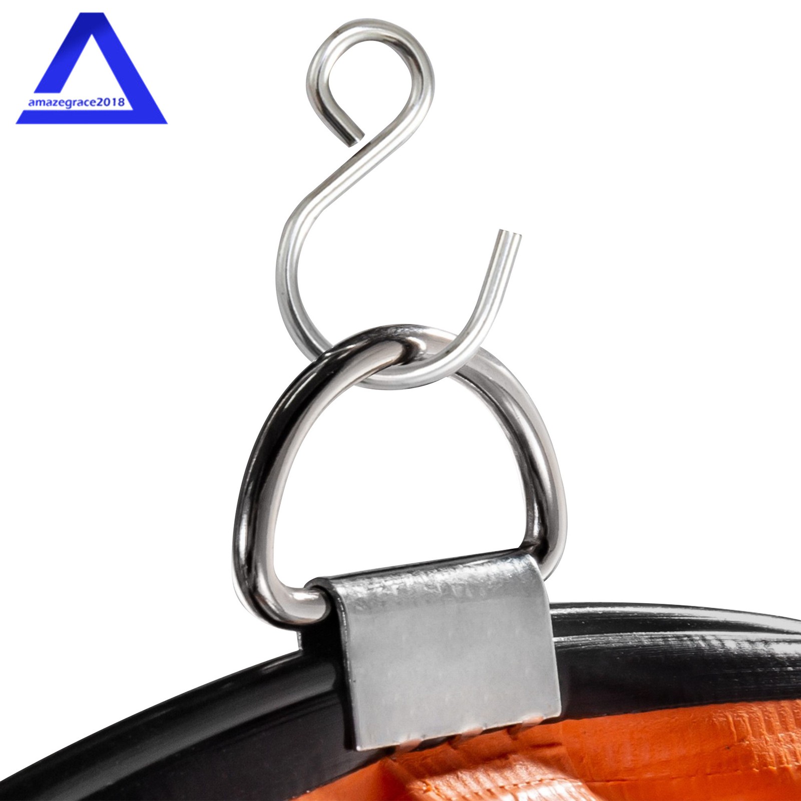 PVC Flexible Duct Hose for Utility Blower with S Hook & Steel Support 8″ × 25FT
