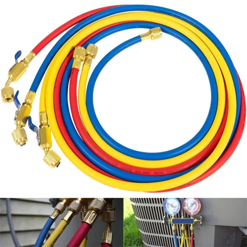 29986 Plus II 1/4″ Heavy-Duty Refrigerant Charging Hose with Compact Ball Valve