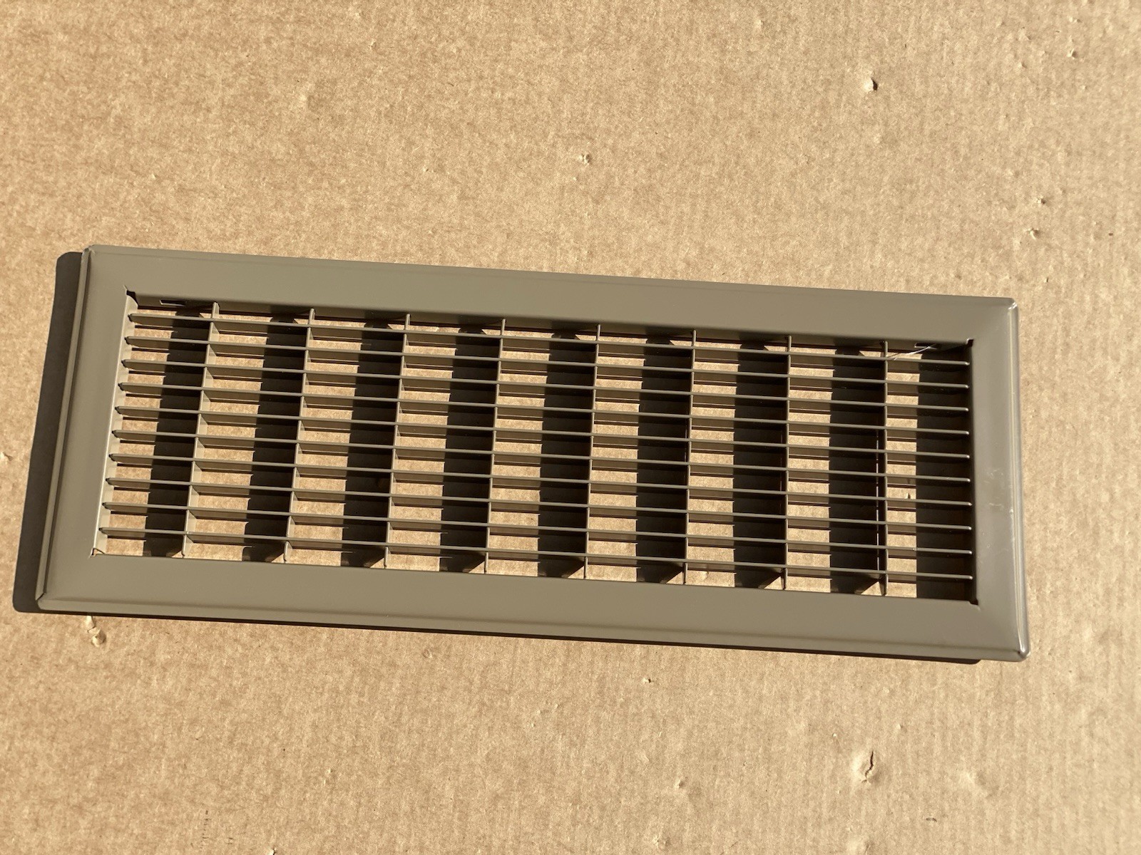 HVAC 4″ X 8″ or 8″ X 4″ Heavy Duty Walkable Floor Grille Fixed Blades Brown