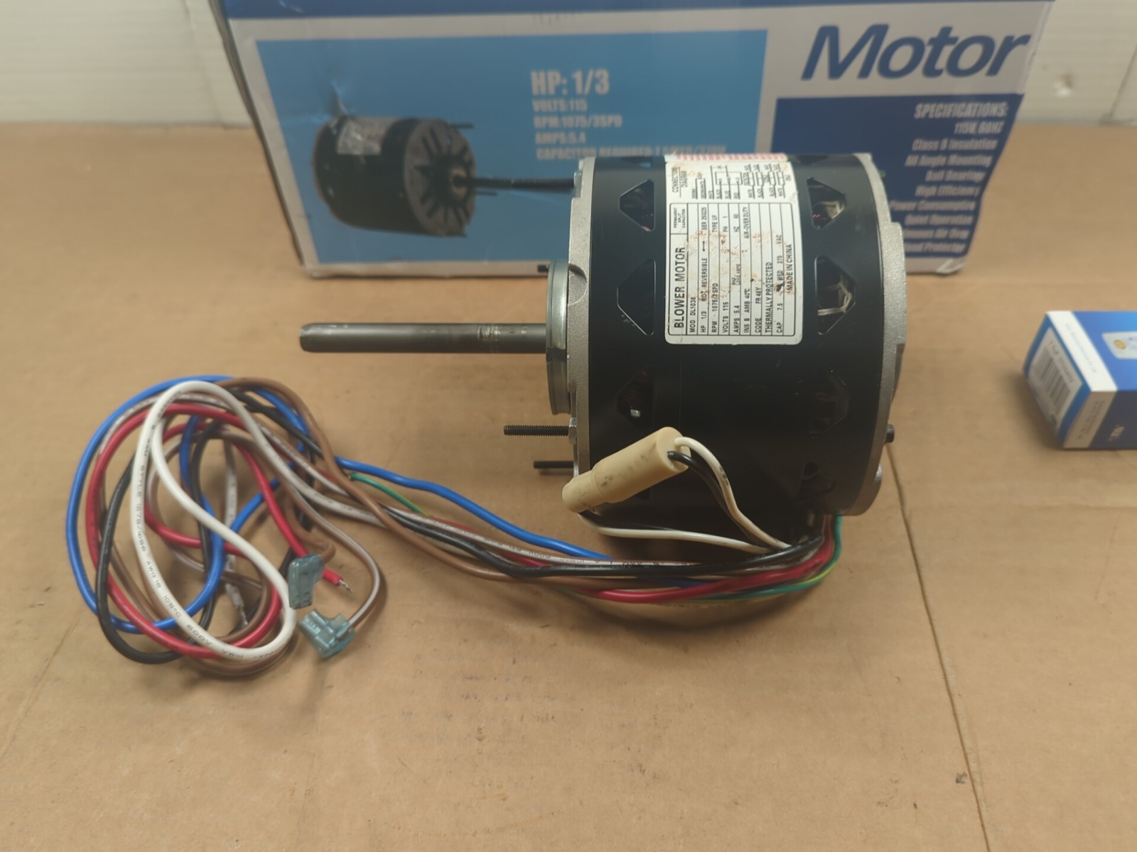 DL1036 Blower Motor 1/3 HP 1075 RPM 3-Speed 115V 4.9A 48 Frame Sleeve Bearing