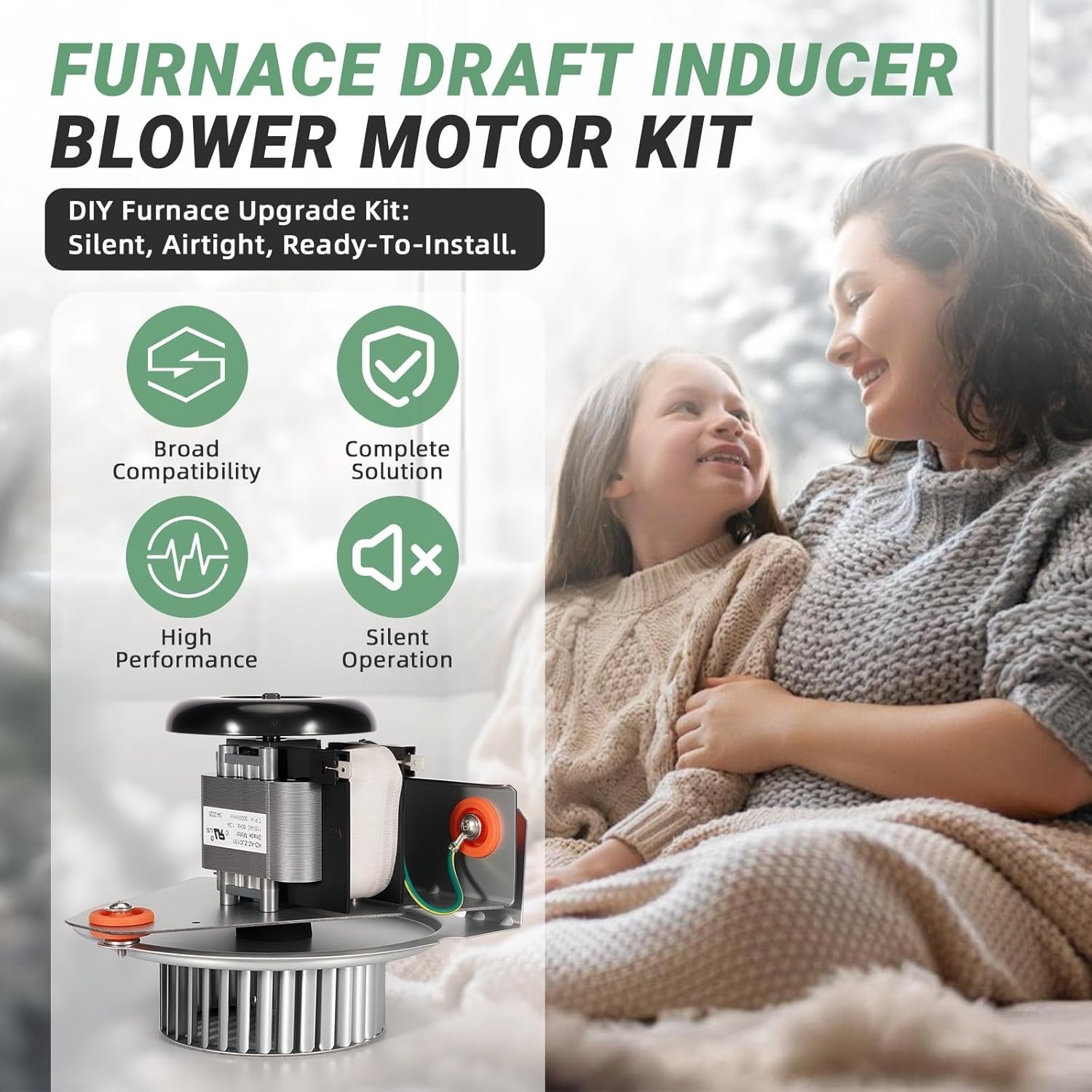 Furnace Draft Inducer Motor, Fit for Bryant/Carrier/Jakel Furnace Inducer Motor
