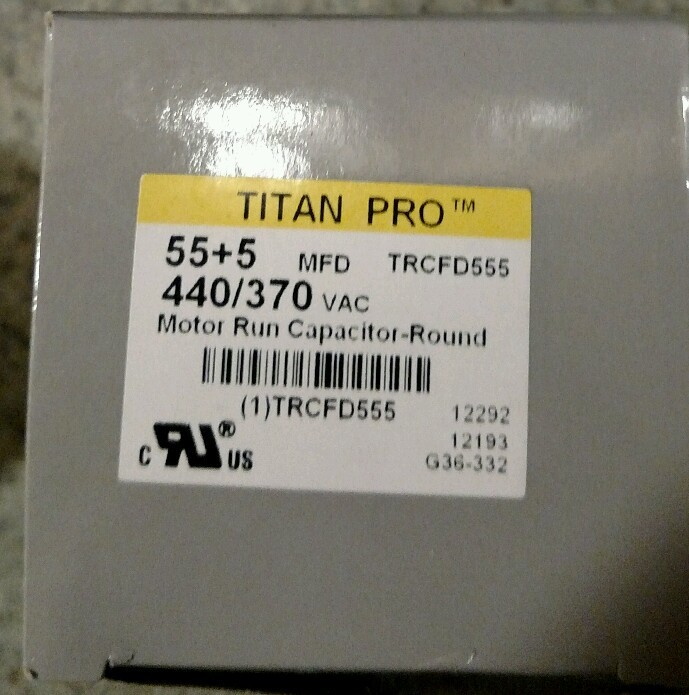 Titan Pro TRCFD555 HVAC Round Dual Motor Run Capacitor 55/5 MFD/UF440/370 VAC