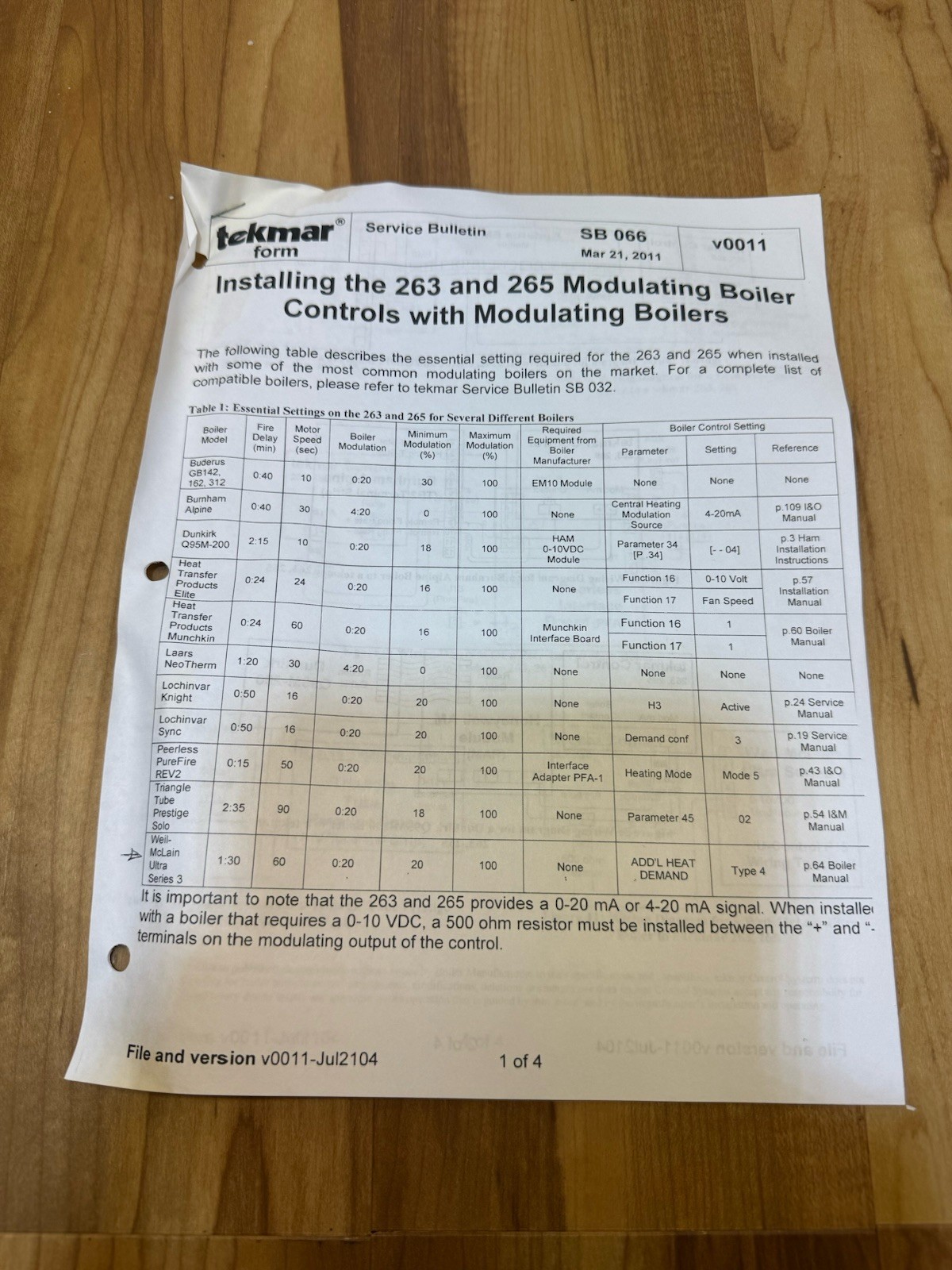 TEKMAR 265 / BOILER CONTROL / USED / WORKS / W/ Data Brochure / SHIPS FROM USA