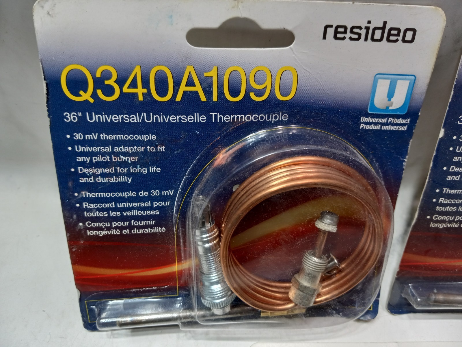 Lot of 3 Honeywell Q340A1090 Thermocouple 36″ Universal 30mV NOS