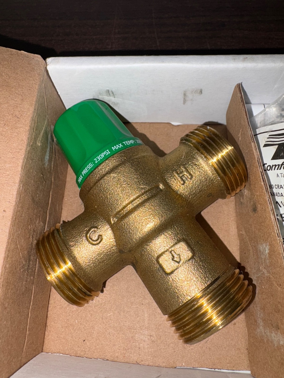 NEW TACO 5002-C3 MIX VALVE 1/2″ UNION SWEAT B460