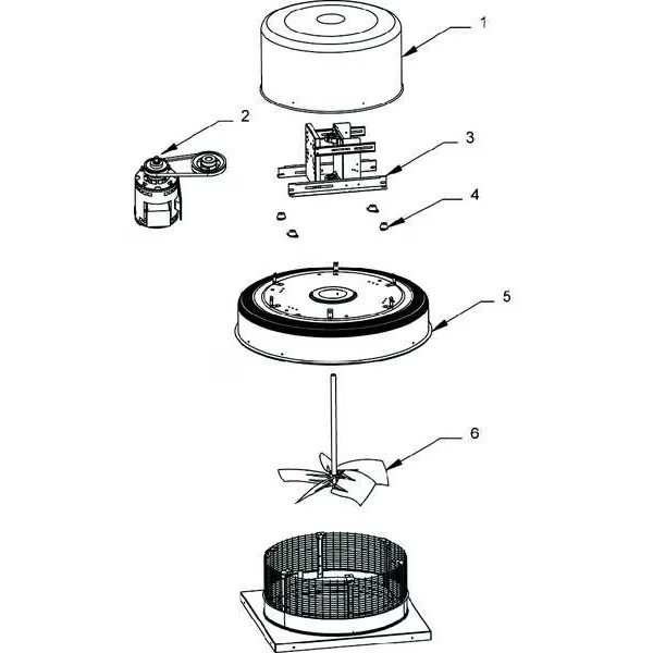 Dayton Downblast Vent,Direct Drive,10-1/2 In 16D534 Aluminum Silver 190735129418
