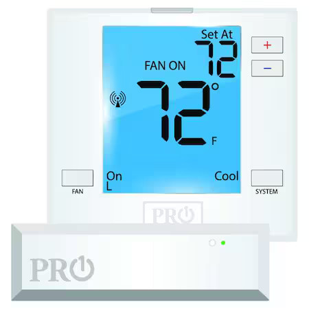 Pro1 Iaq T731w Low Voltage Thermostat, 2 H, 1 C, Hardwired/Battery, 24Vac