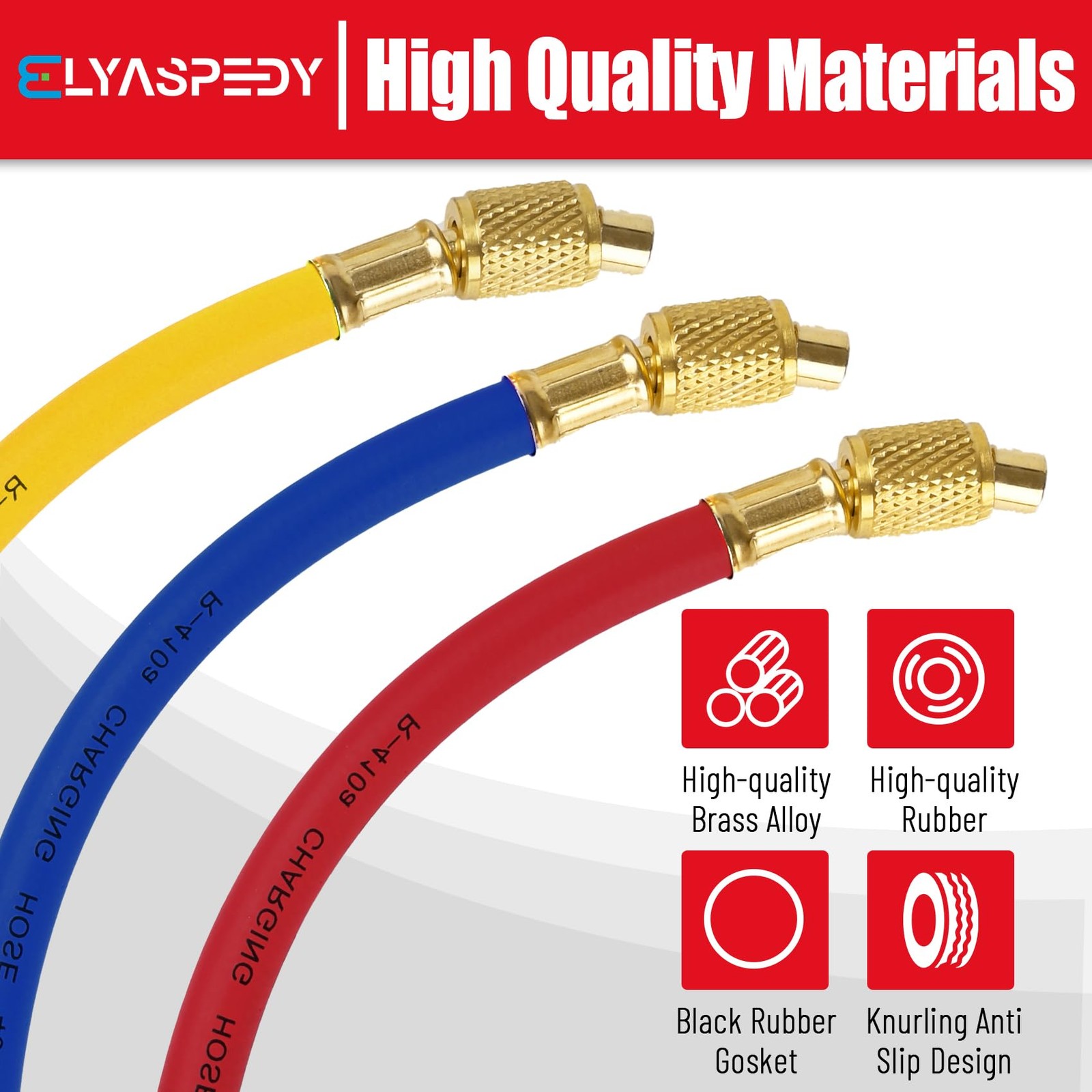 3 PCS Upgrade 25980 1/4 Inch ID FlexFlow Low Loss Adapter Hoses 800 PSI