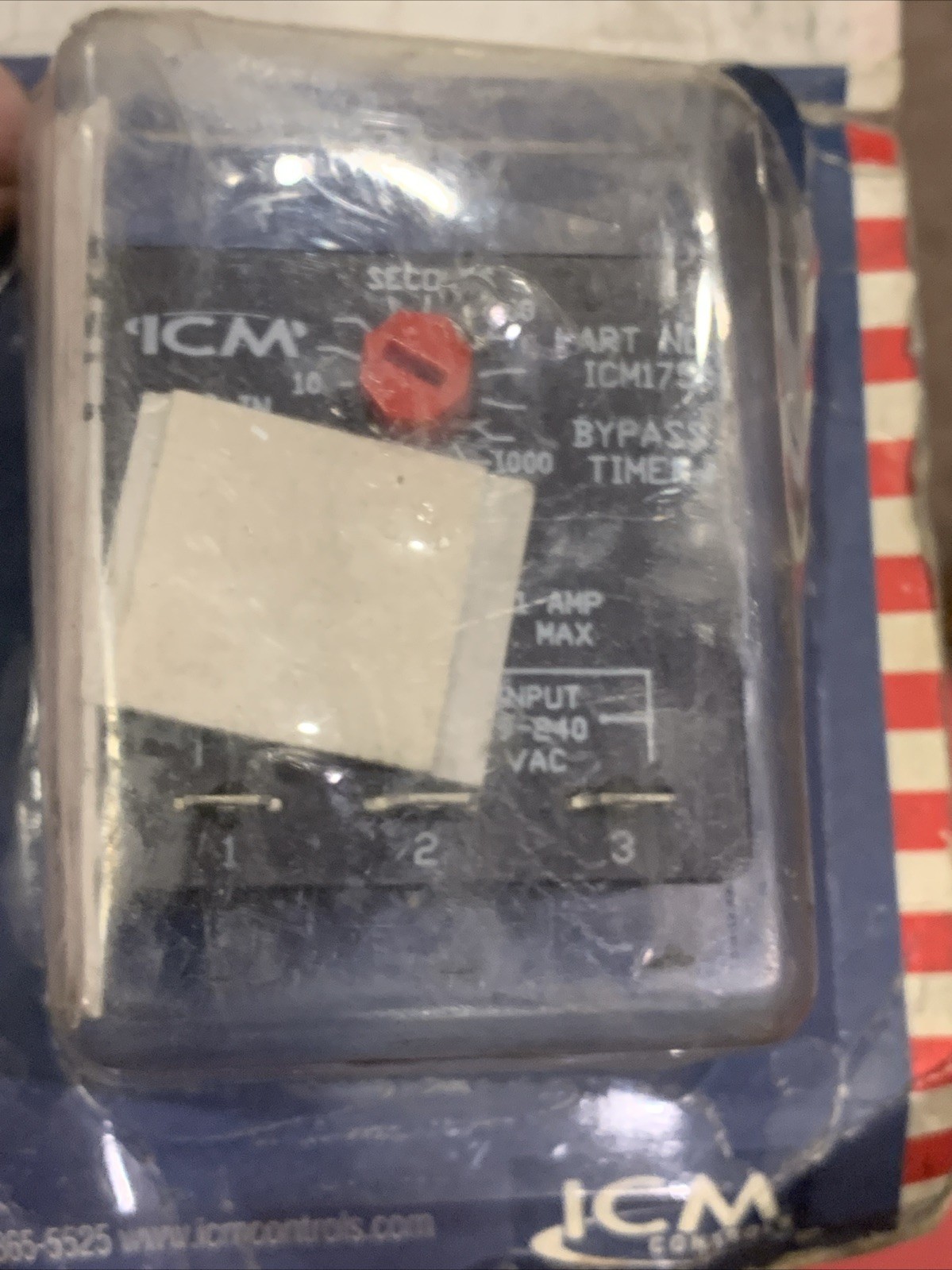 ICM Controls ICM175B Bypass Timer Relay, 10-1,000 Seconds Adjustable, 18-240 VAC