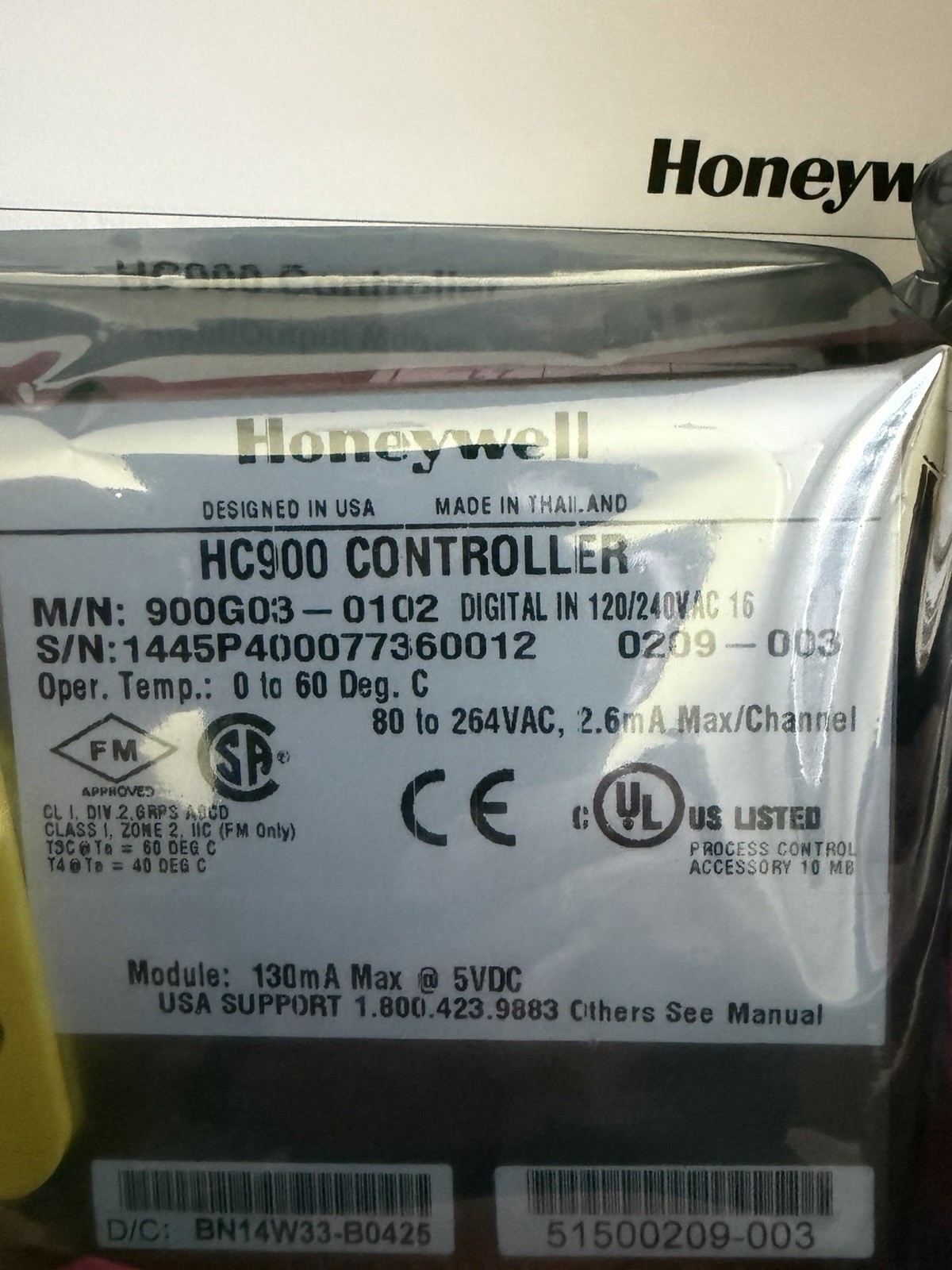 Honeywell HC900 Controller 900G03-0102 Digital Input