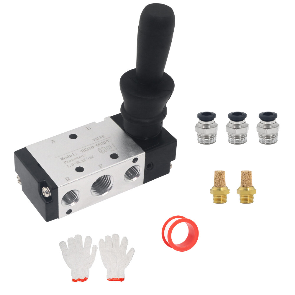 1/4″NPT 5 Way 3 Position Air Hand Lever Operated Valve Pneumatic Solenoid Valve