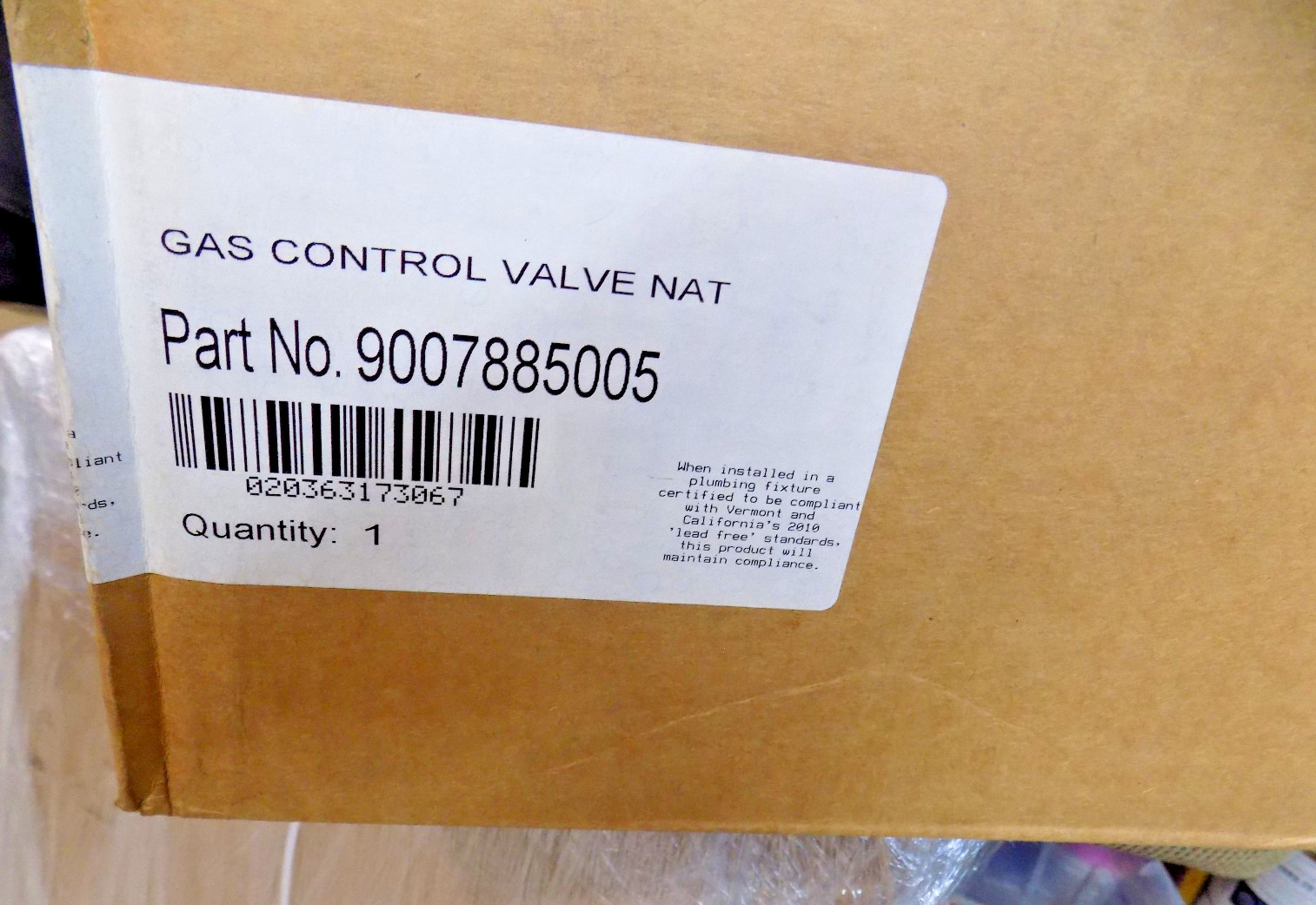 9007885005Gas Control Valve Kit (Natural Gas) Honeywell 9007885005
