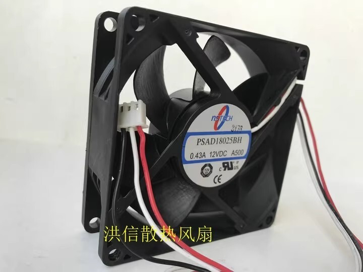NSTECH PSAD18025BH A500 DC12V 0.43A 8CM 3-Pin Dual Ball Cooling Fan